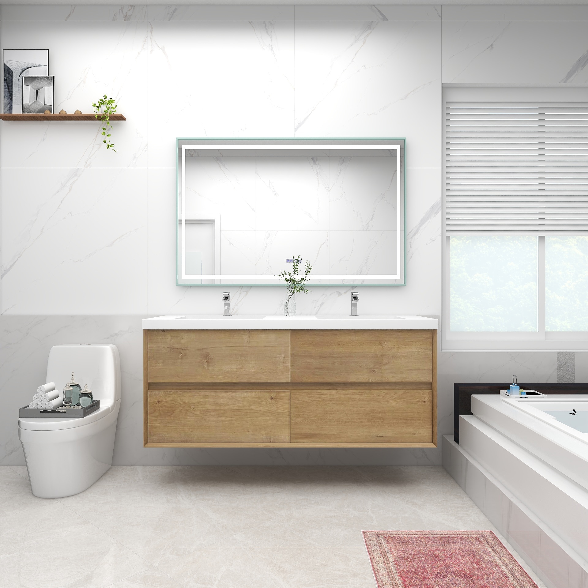 BV Better Vanity SLIM60D-OAK Bath-Vanity-Combo - View #3