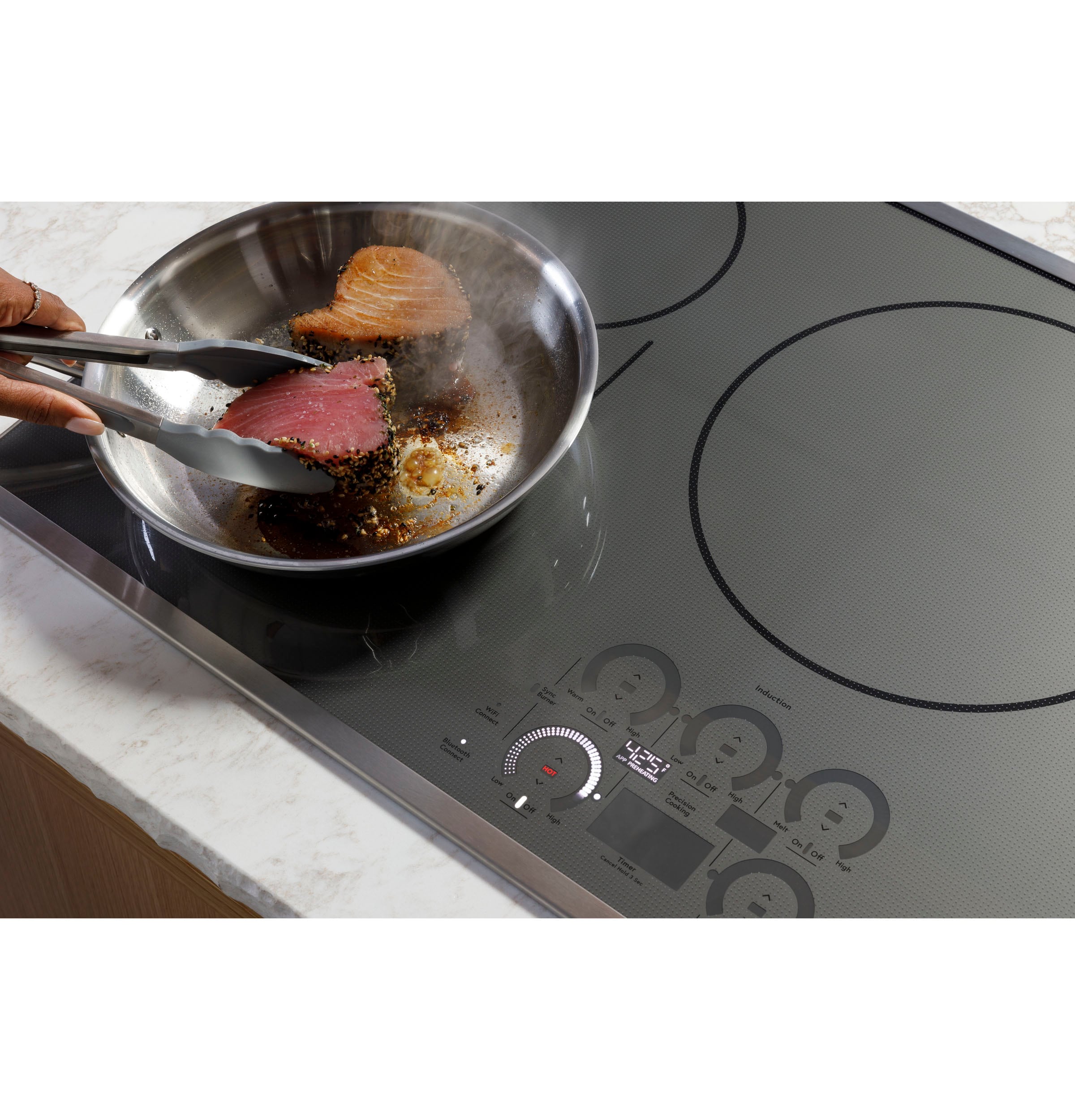 Cafe 36-in 5 Burners Stainless Steel Smart Induction Cooktop