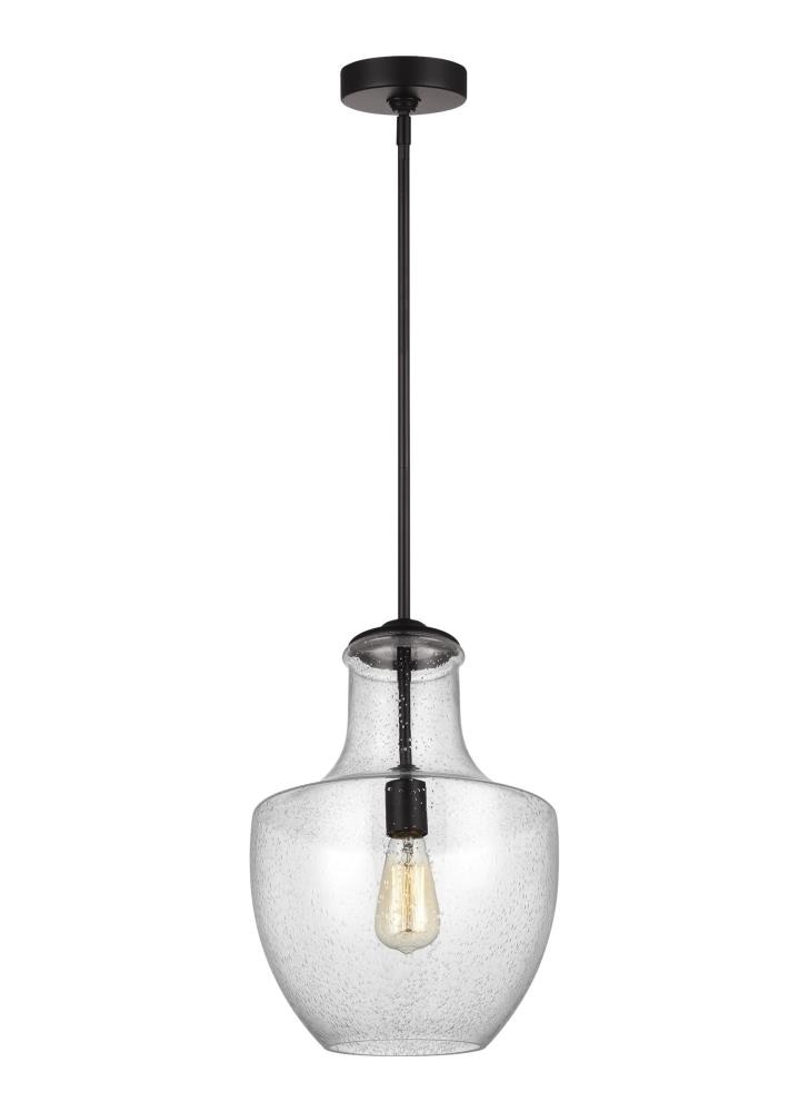 Generation Lighting P1461ORB Baylor 1 -Light Oil Rubbed Bronze Modern/contemporary Seeded glass Bowl Medium Outdoor Hanging Pendant light