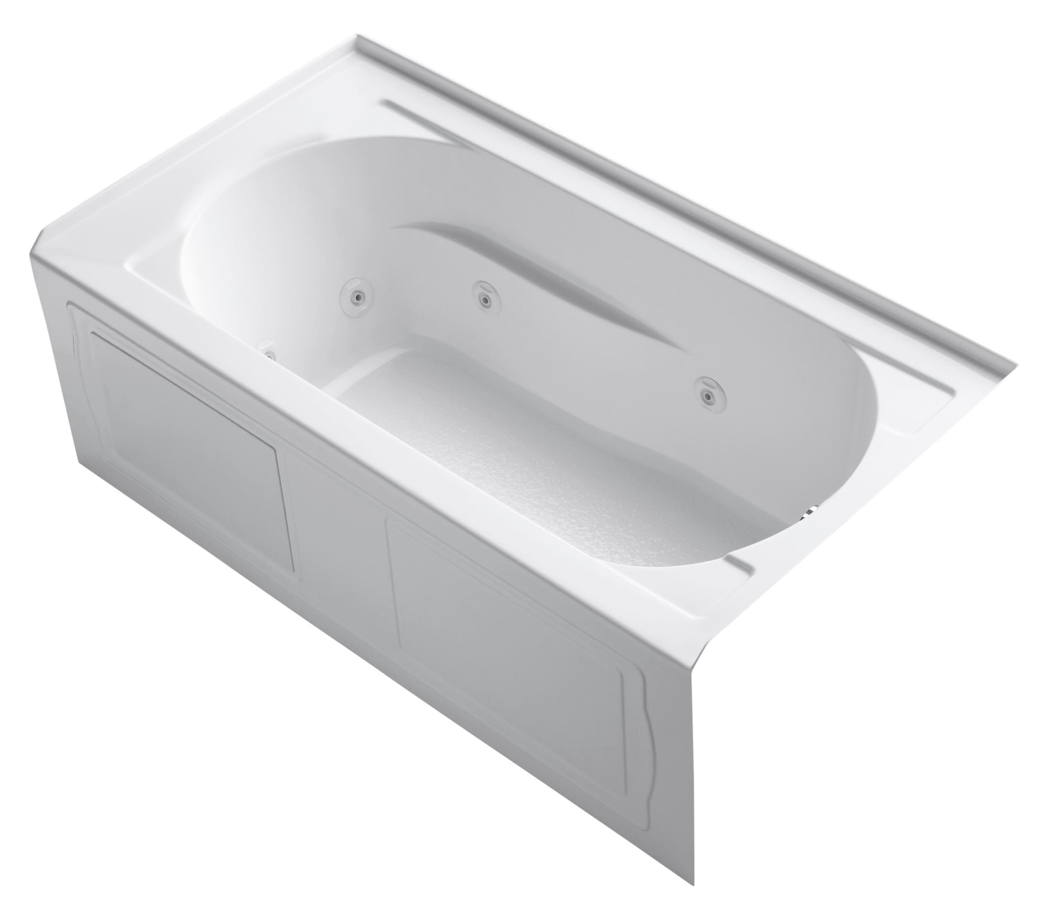 KOHLER 1357-RA-0 Devonshire 32.0-Inches x 60.0-Inches White Acrylic Rectangular Alcove Whirlpool tub ( Right Drain )