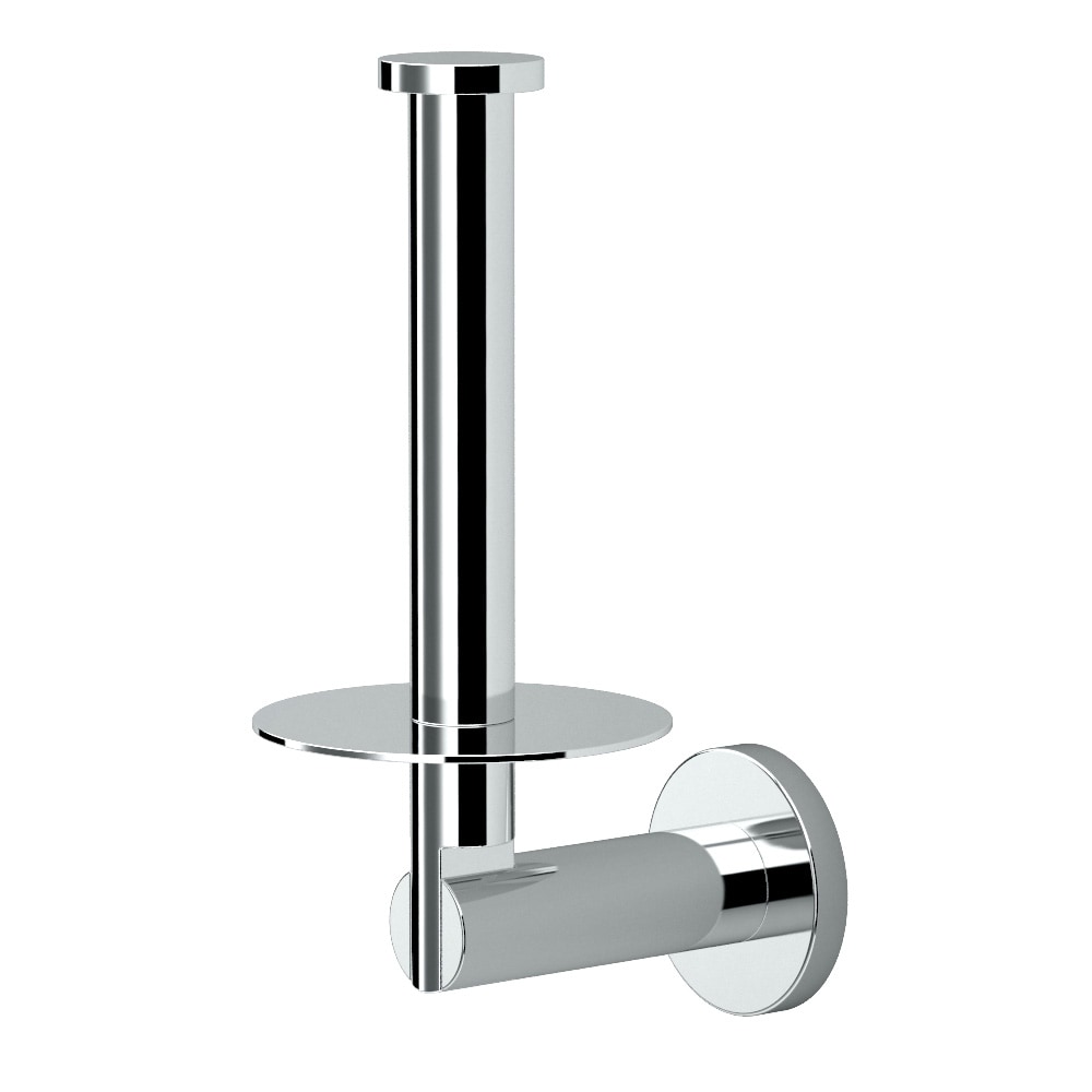 Gatco 4688 Channel Chrome Wall mount Single post Toilet Paper Holder 1 -Rolls with Storage