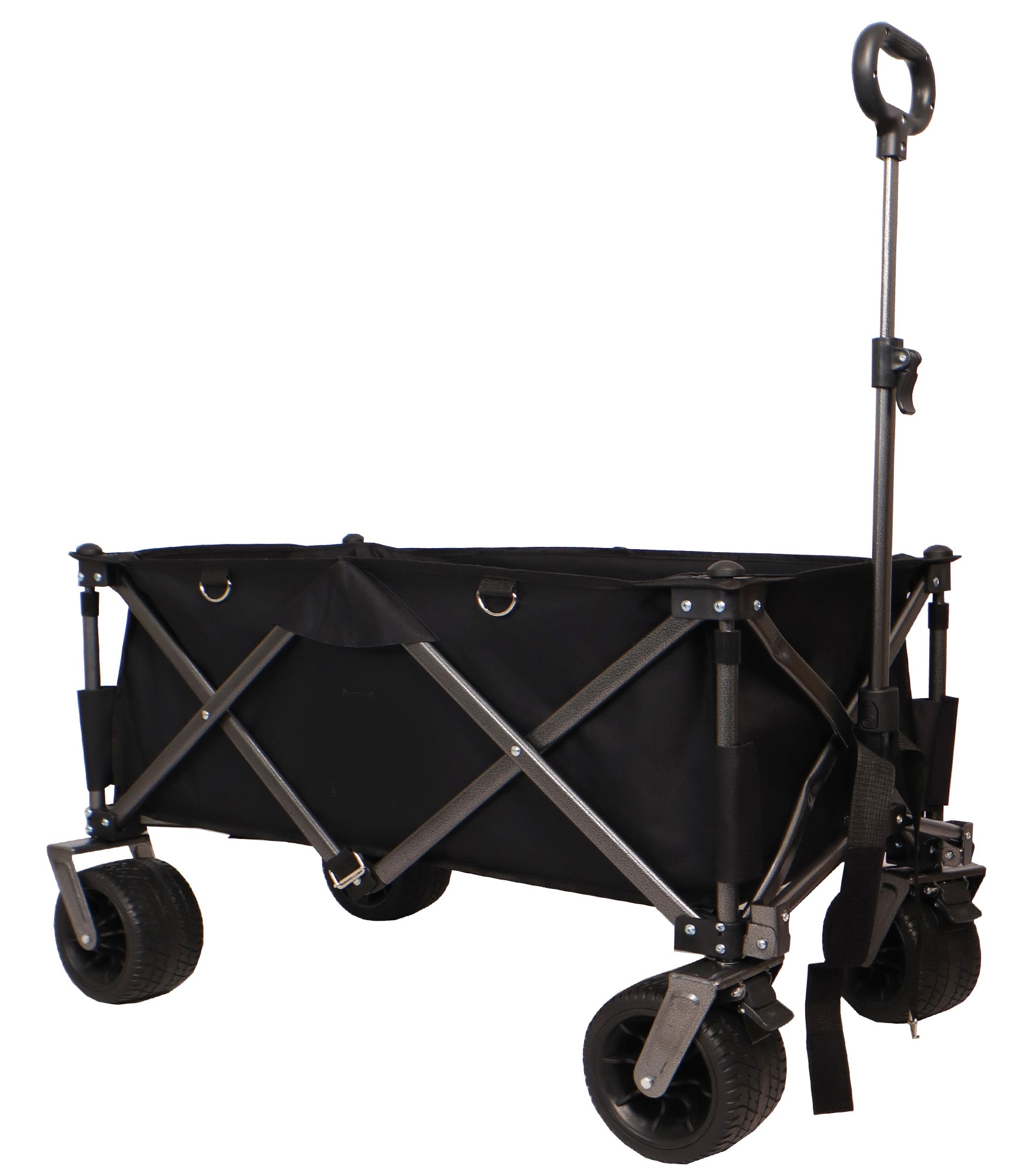 Mondawe MA-QD35704-BK Yard Carts 4.5-cu ft Steel Folding Yard Cart