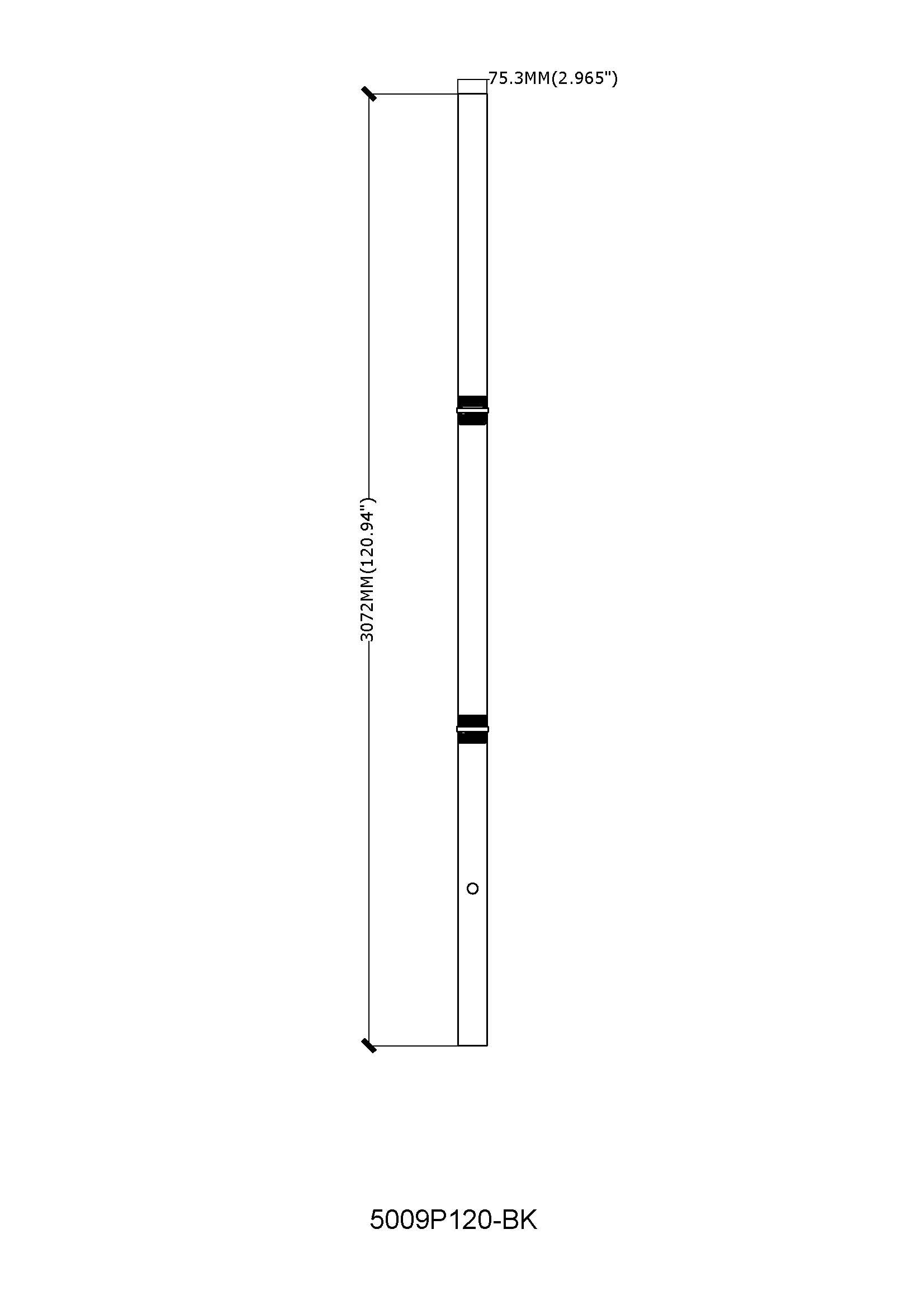 Z-Lite 5009P120-BK Post-Lights - View #2