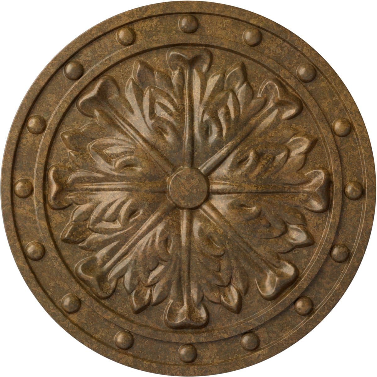 Ekena Millwork CM20FORZS Foster Acanthus Leaf 20.5-in W x 20.5-in L Painted Rubbed Bronze Polyurethane Whole Ceiling Medallion