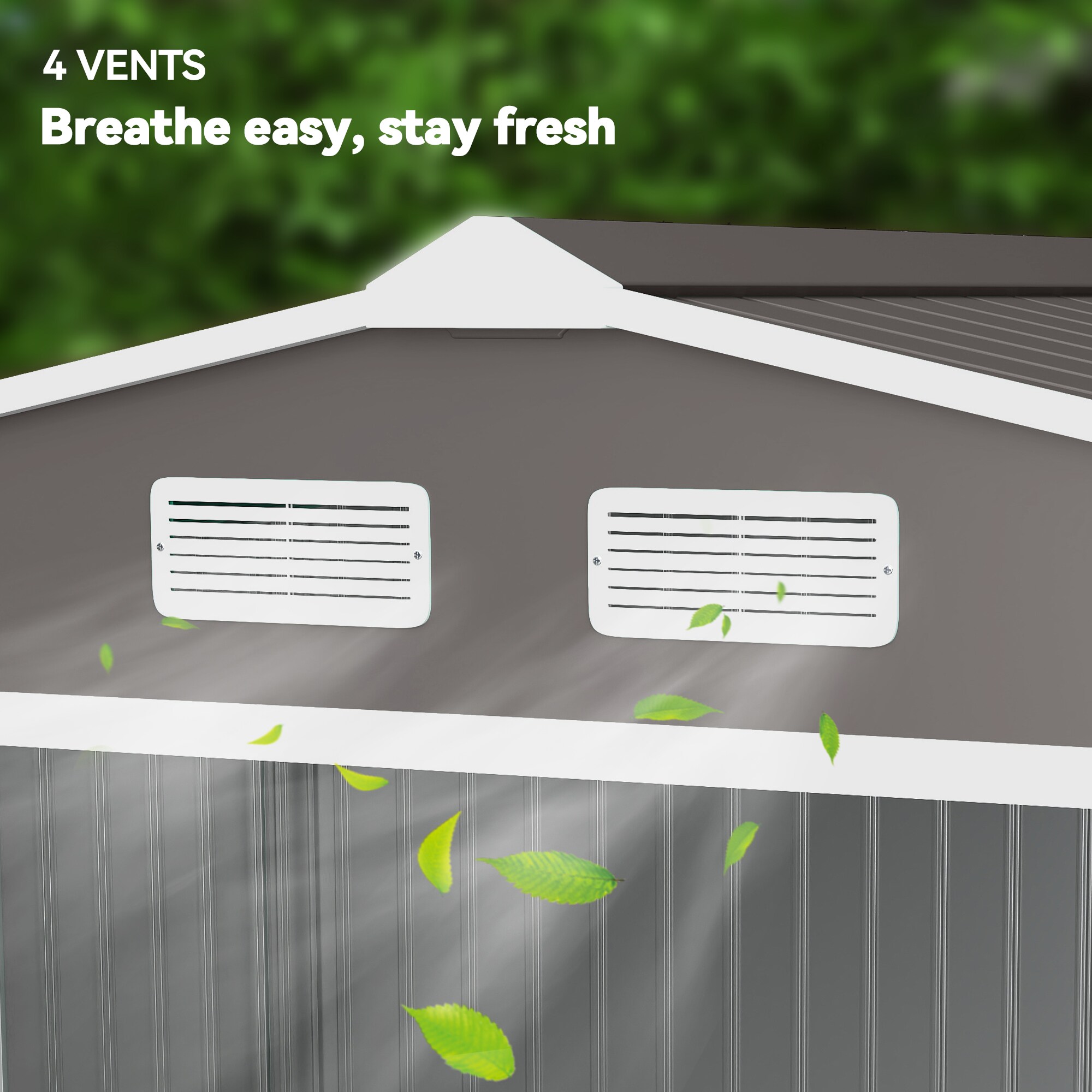 Outsunny 845-031V05GY Metal-Storage-Buildings-Sheds - View #8
