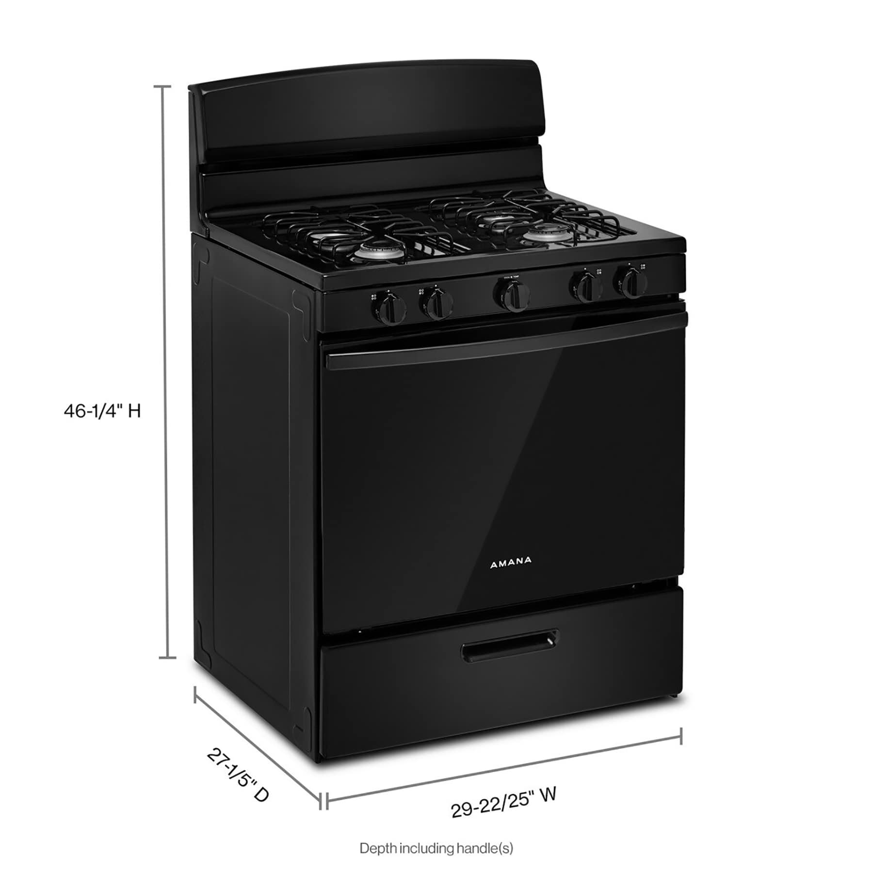 amana 5.1 cu ft gas range