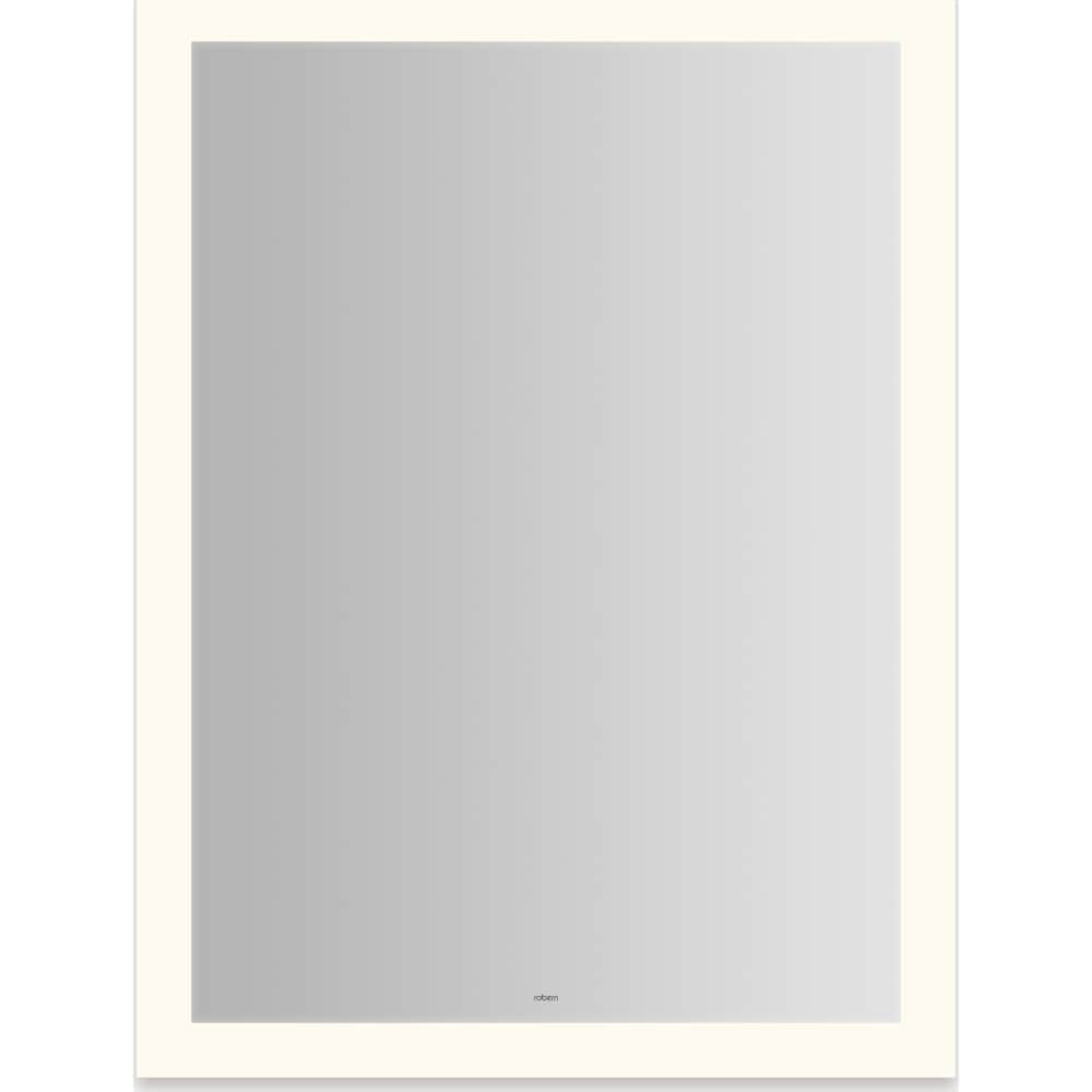  YM3040RPFPD3K Vitality 30 InchW x 40 InchH Rectangular Flat Frameless Wall Mounted Bathroom Mirror with Dimmable LED Lighting