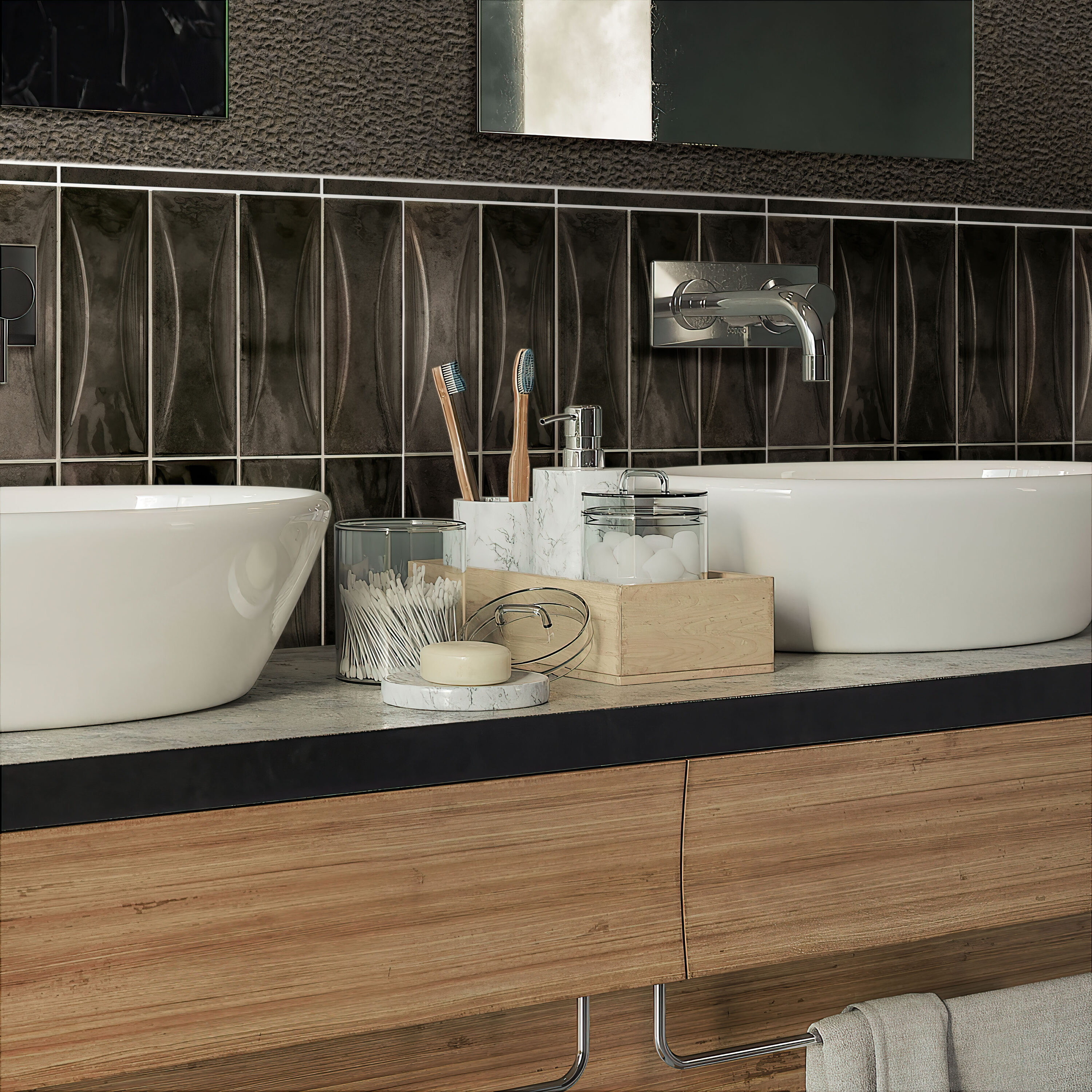 Apollo Tile MOD88BLKPENA Wall-Trim-Accent-Tile - View #3