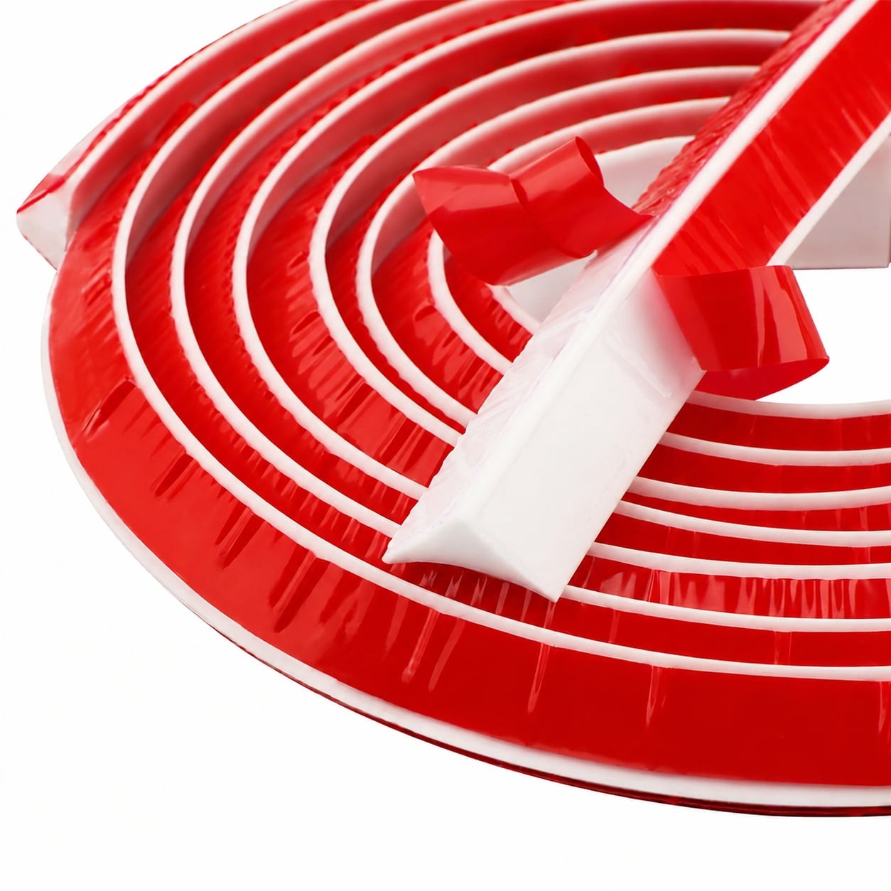 Aoibox  Flexible Self Adhesive Quarter Round Molding 118 in L x 0 6 in W x 0 6 in H White Silicone Corner Trim