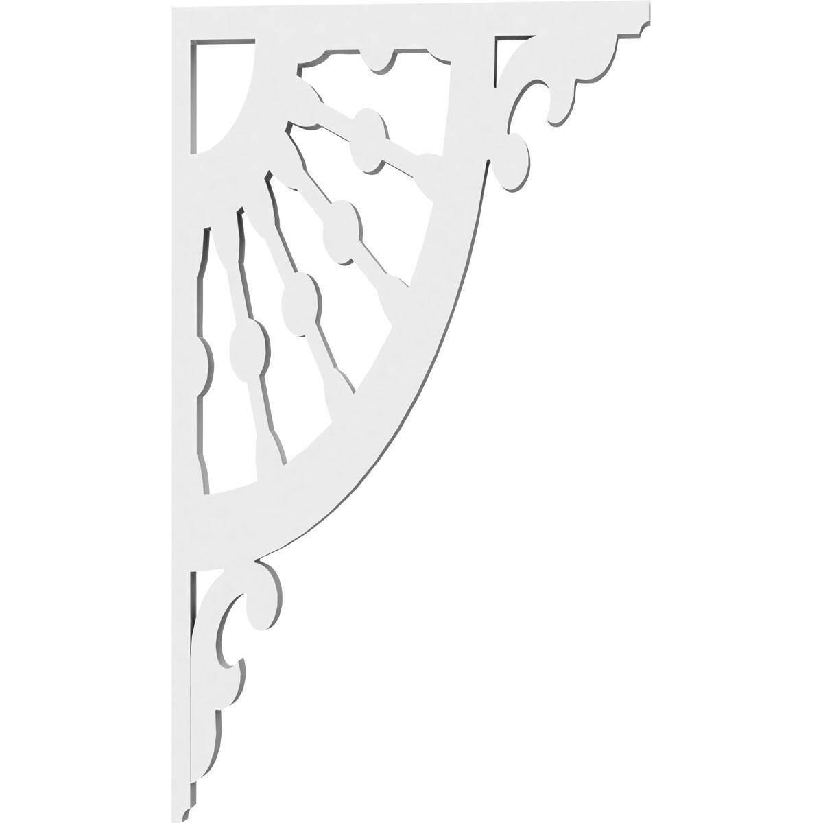 Ekena Millwork BKTP01X07X12WW Exterior-Brackets-Braces - View #3