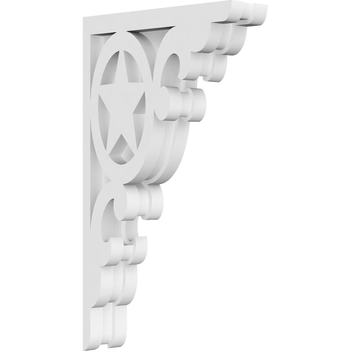 Ekena Millwork CORP01X07X12AU 1.875-in x 7-in x 12-in Austin Unfinished White PVC Paintable Corbel