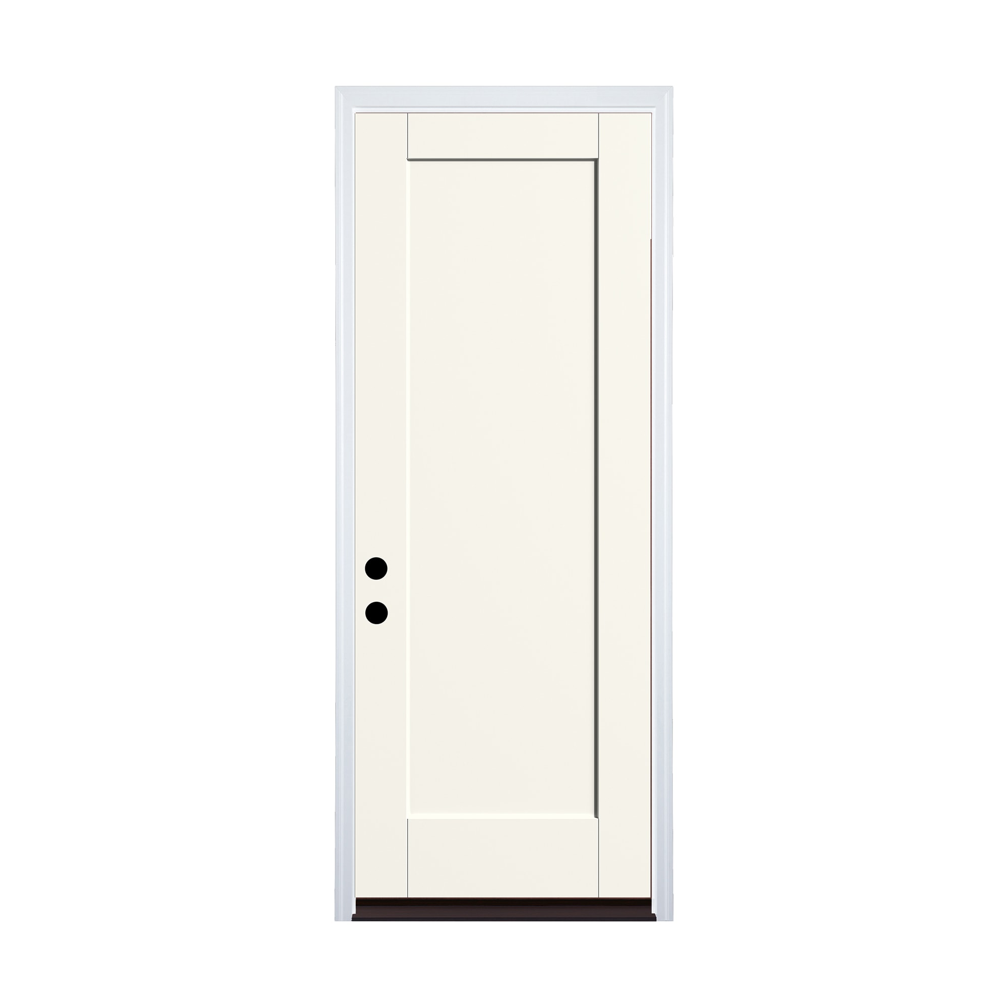 Therma-Tru TT666919 36-in x 96-in x 6-9/16-in Fiberglass No glass Right-hand inswing ALPINE Painted Prehung Front Door with Brickmould Insulating core
