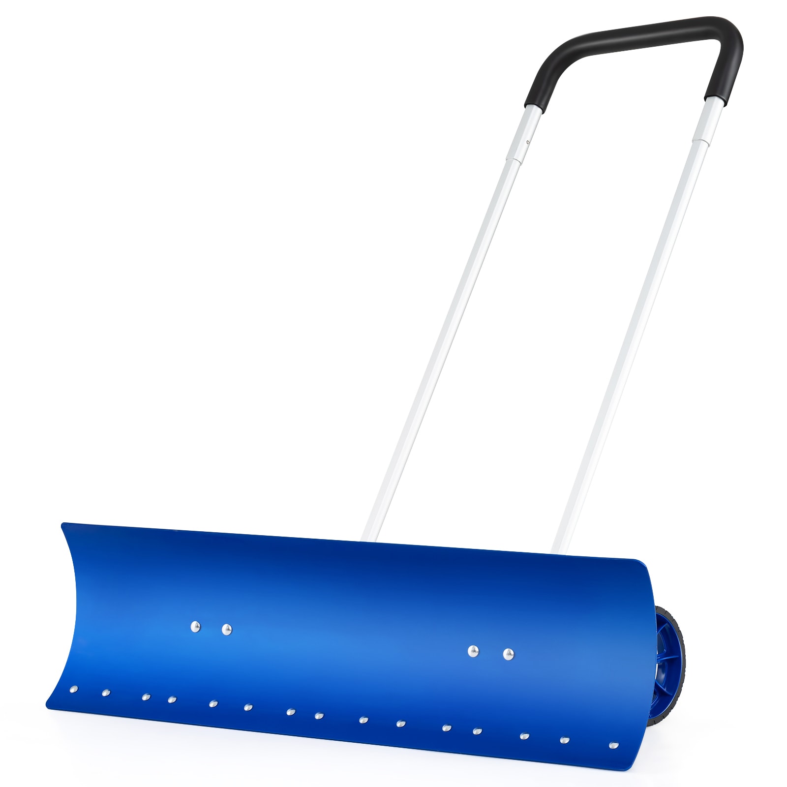 WELLFOR TWSG034-BL 37.5-in Aluminum Snow Shovel with 47-in Aluminum Handle