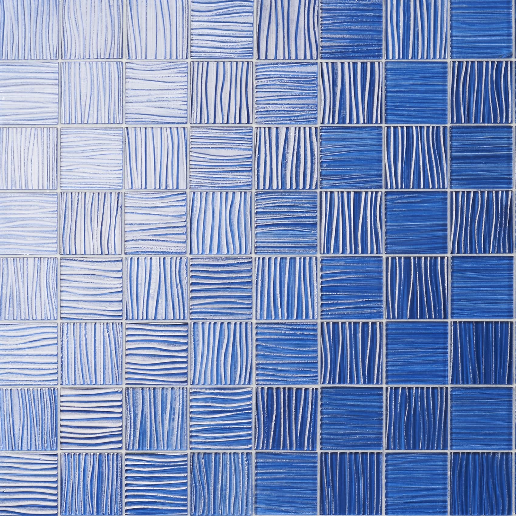 Artmore Tile EXT3RD107304 Mineralis Cobalt 12-in x 12-in Polished Glass Patterned Mosaic Wall Tile ( 0.96-sq ft Piece
