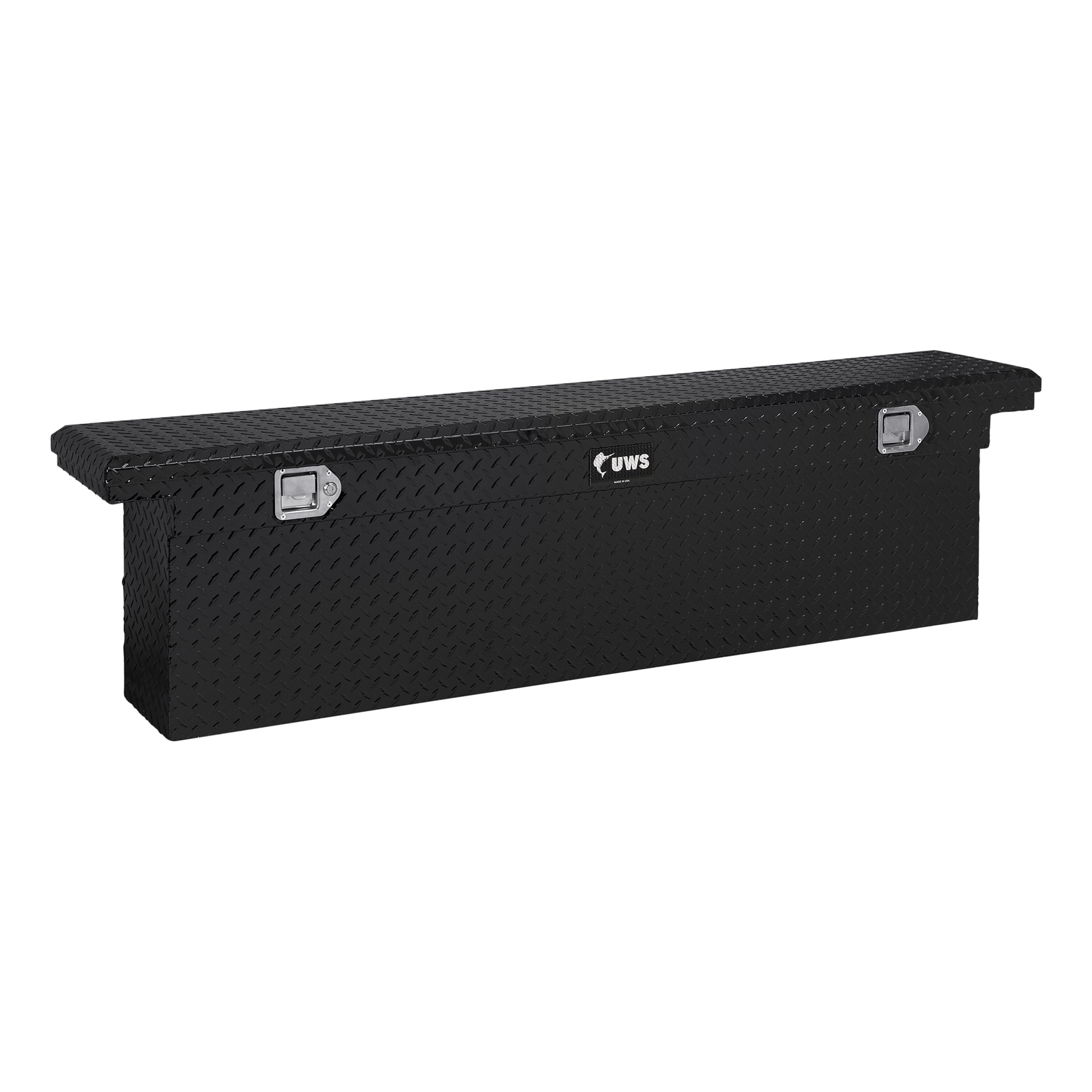 UWS EC10882 72.875-in x 12.25-in x 17.25-in Gloss Black Aluminum Crossover Truck Tool Box