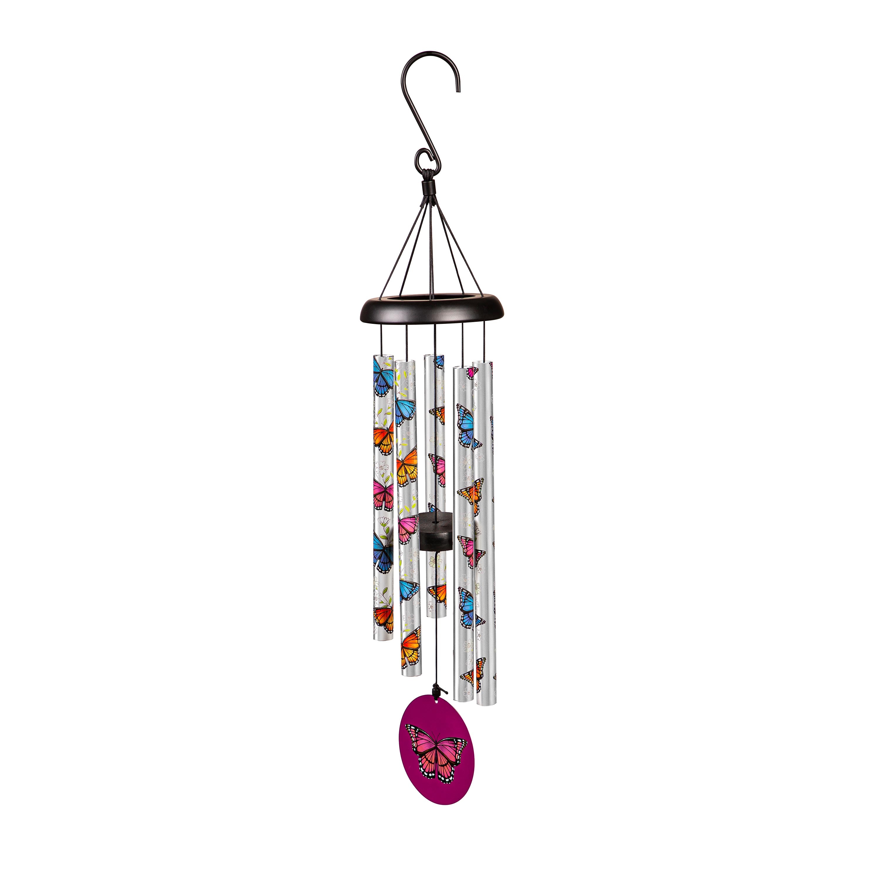 Evergreen 2WC2342 27-in Multi-color Metal Wind Chime