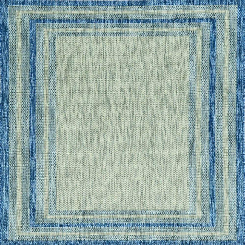 HomeRoots 353353 Bernadette 3 X 4 (ft) Rag Gray Denim Indoor Border Area Rug