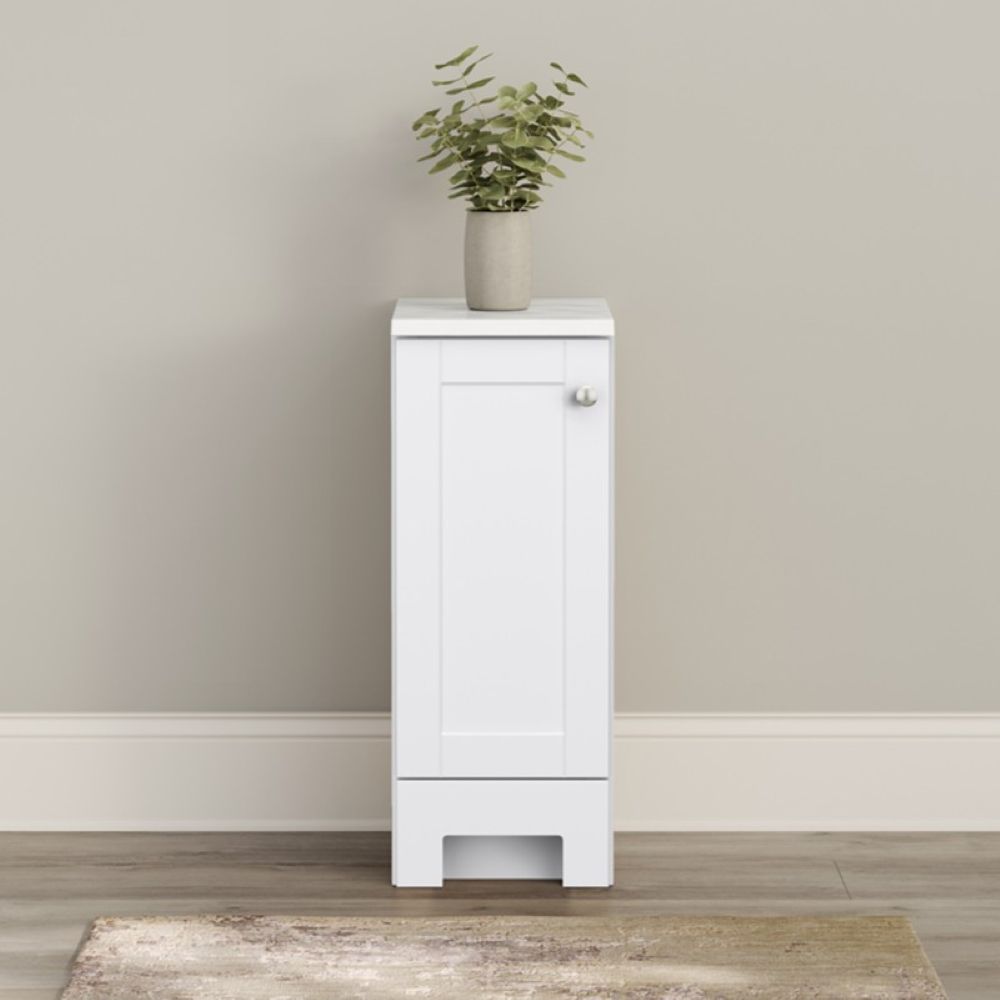 Project Source Euro 12-in True White Bathroom Vanity with White Cultured Marble Top (Fully Assembled)