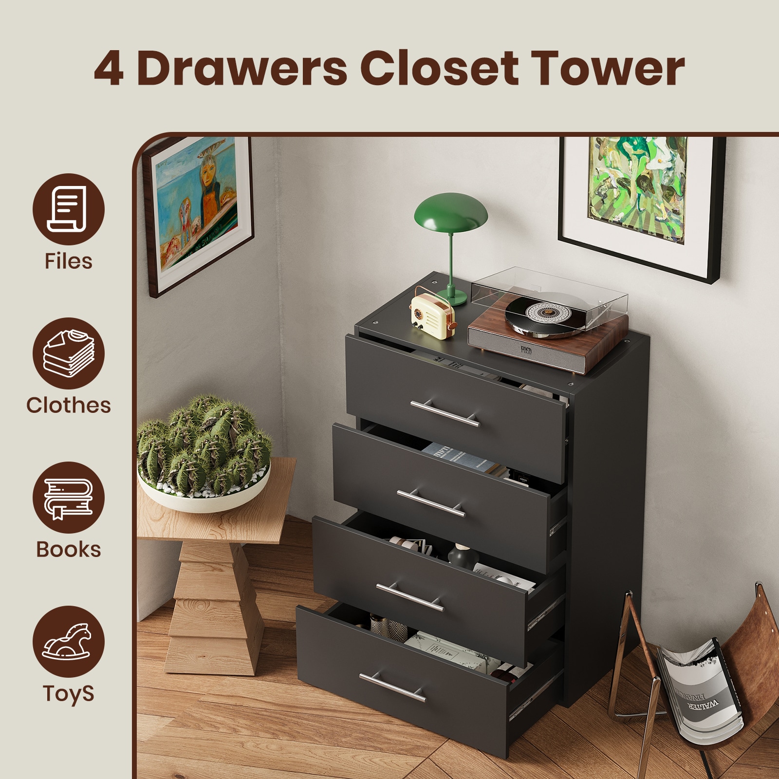 LOVMOR LO-80BB00560B-SY-ZJL Wood-Closet-Shelves - View #2