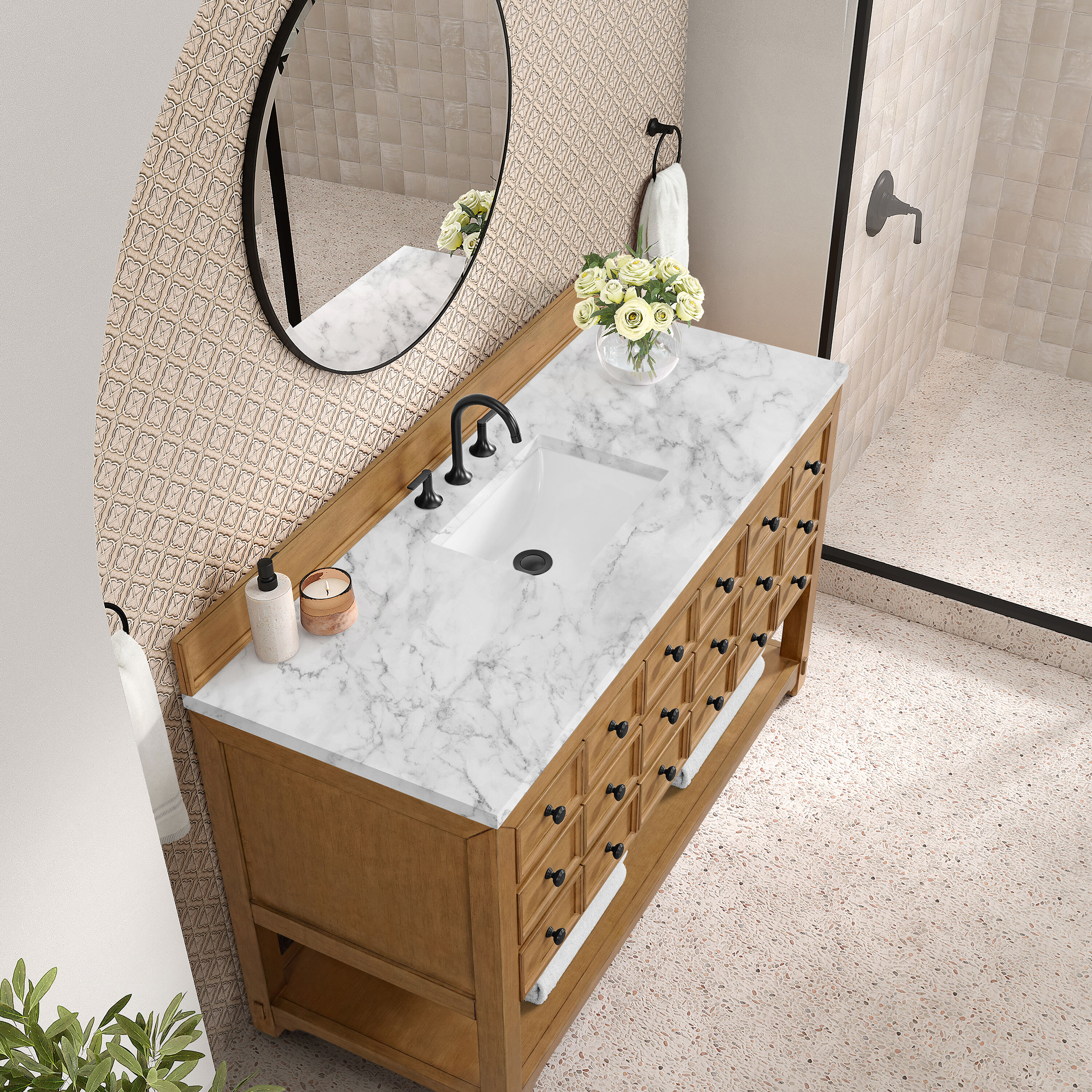 James Martin Vanities 505-V60S-AMB-3CAR Bath-Vanity-Combo - View #5