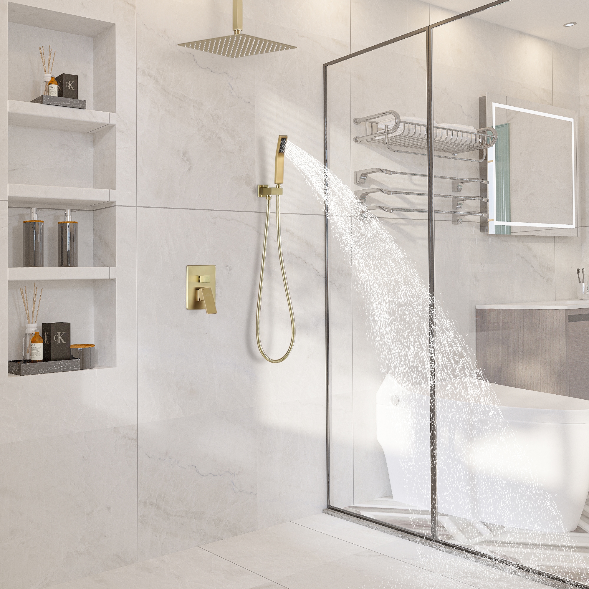 CASAINC CS3602-10BG Showerhead-Bar-Panels - View #6
