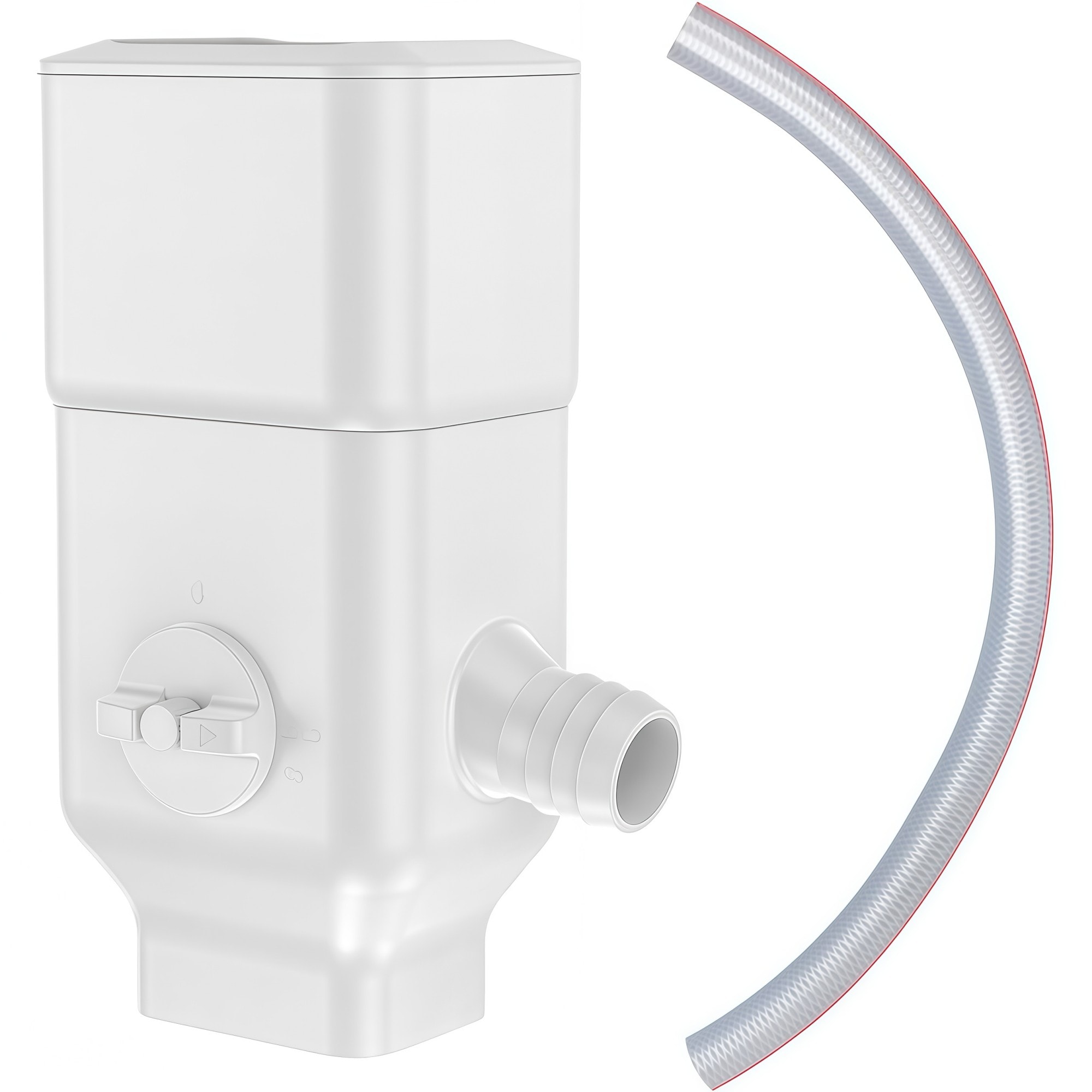 Numhew 6in L 6in W 4in H 2-Feature White Downspout Diverter