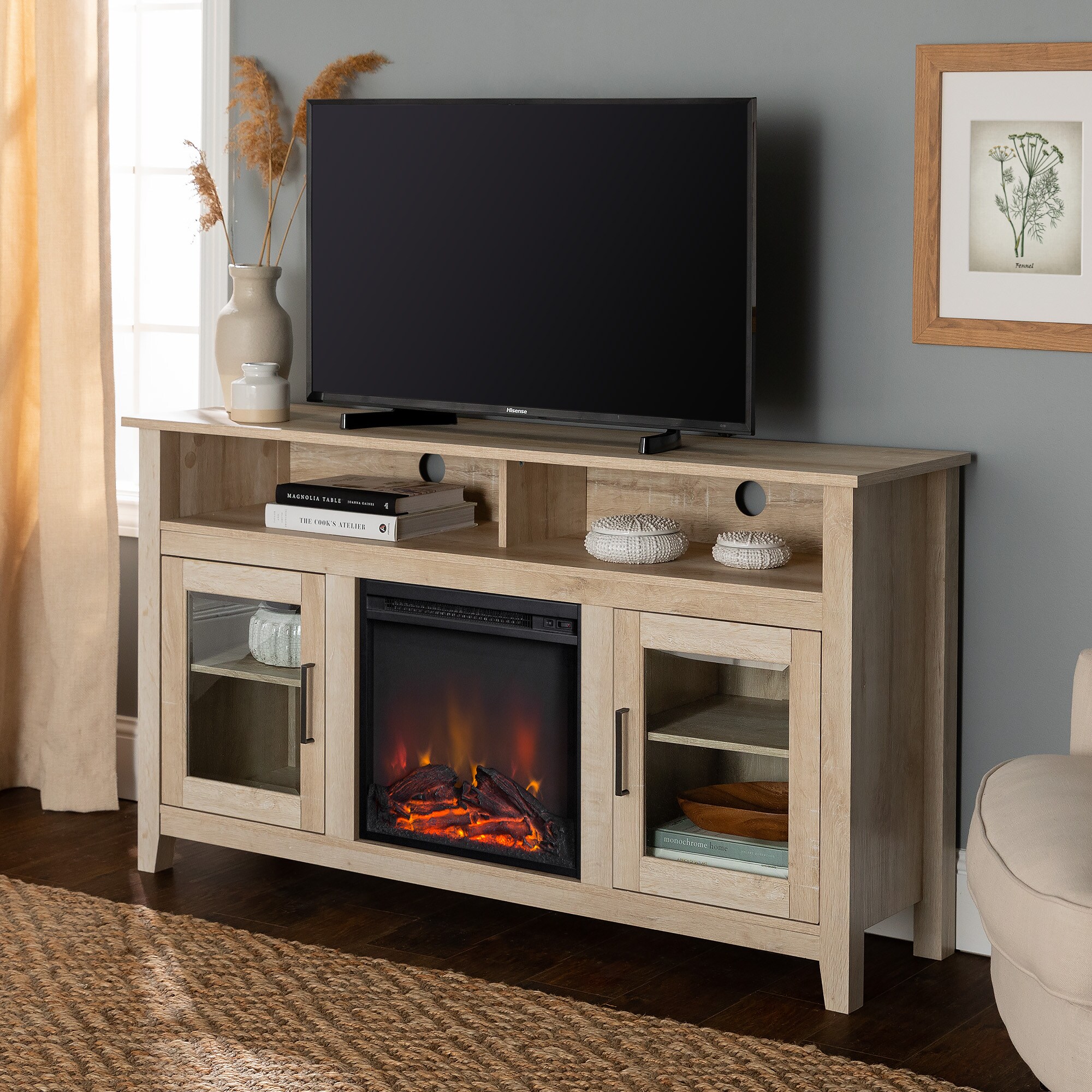 Walker Edison W58FP18HBWO Electric-Fireplaces - View #5