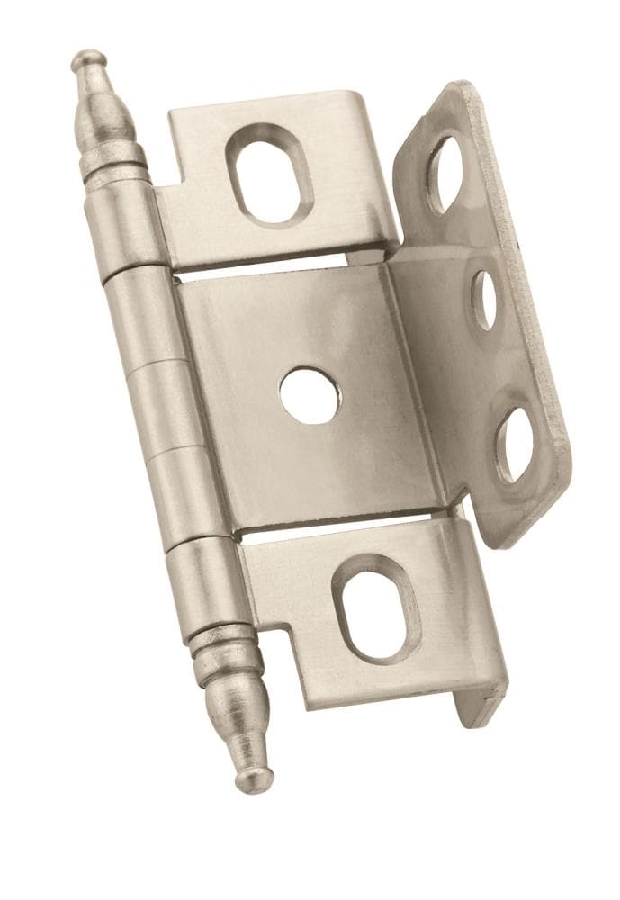 Amerock 3/4-in Satin Nickel Self-Closing Flush Cabinet Hinge in the ...