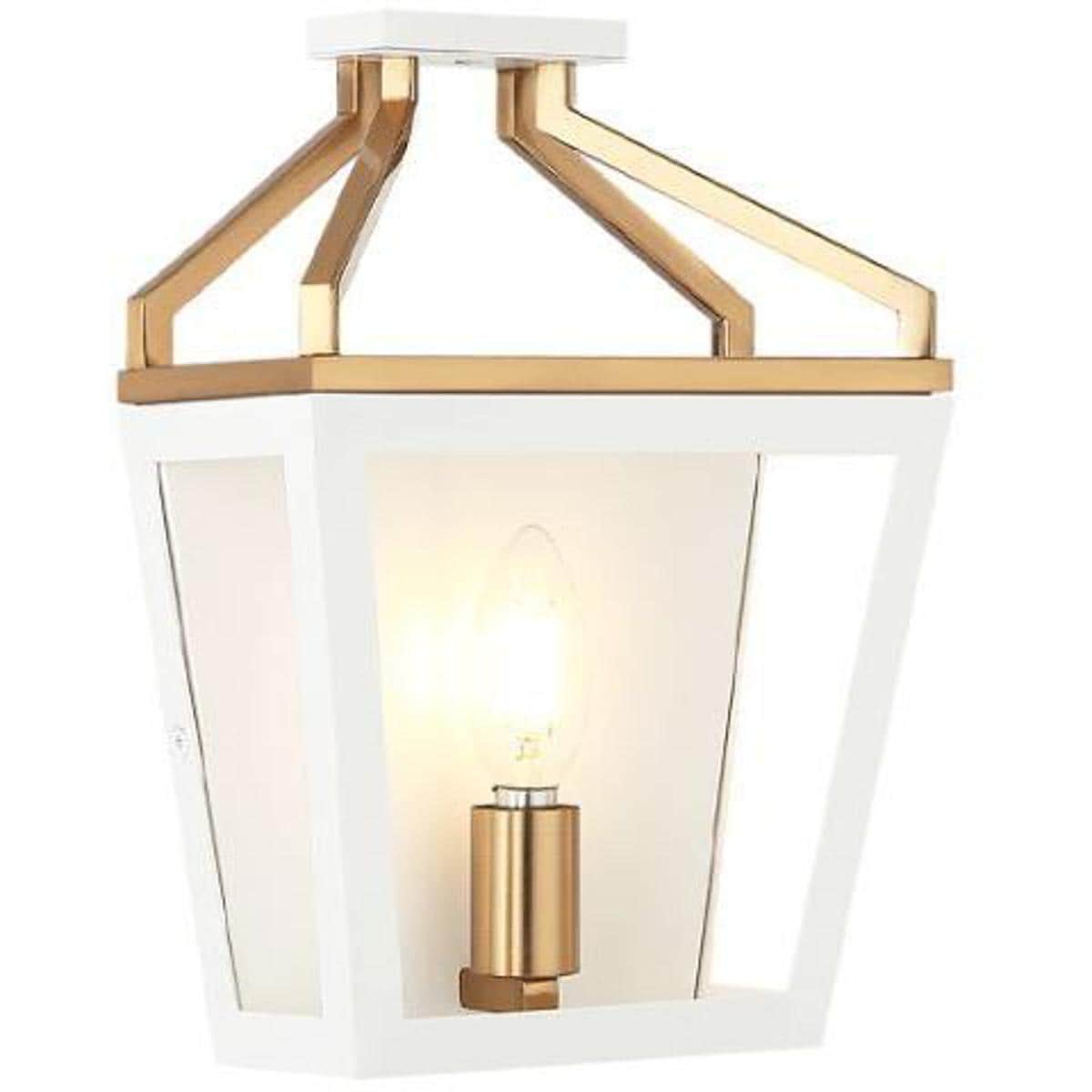 Matteo - Lighting W67011WHAG Mavonshire Wall Sconce White and Aged Gold Brass