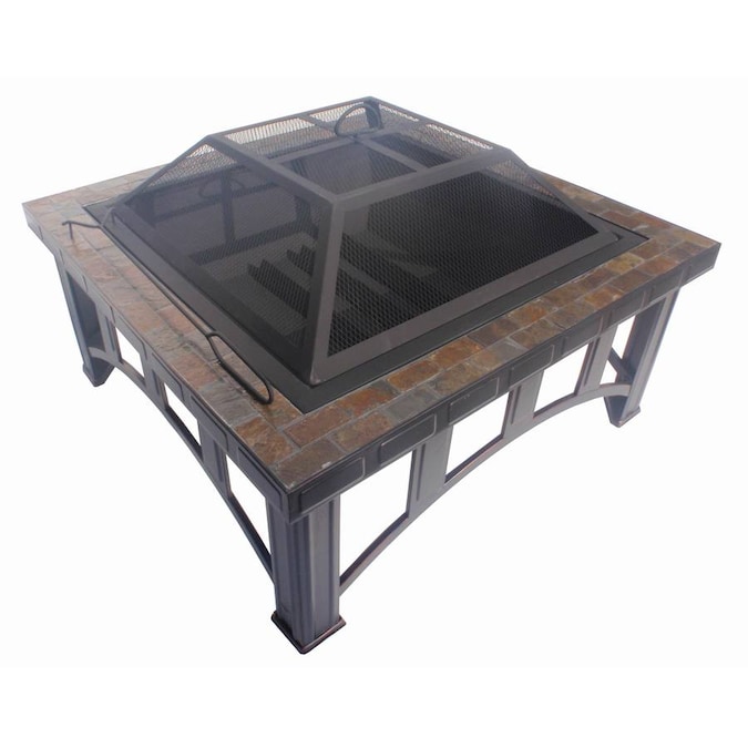 Garden Treasures 30-in W Rubbed Bronze Steel Wood-Burning Fire Pit in the  Wood-Burning Fire Pits department at Lowes.com