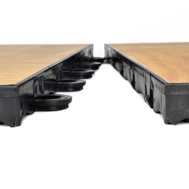 Greatmats Click Tile 12-1/8 in. x 12-1/8 in. Dark Oak Interlocking Basement Plastic and Vinyl Floor Tile (24-Pack) (24.5 sq. ft.) Greatmats Click Tile 12-1/8 in. x 12-1/8 in. Dark Oak Interlocking Basement Plastic and Vinyl Floor Tile (24-Pack) (24.5 sq. ft.)