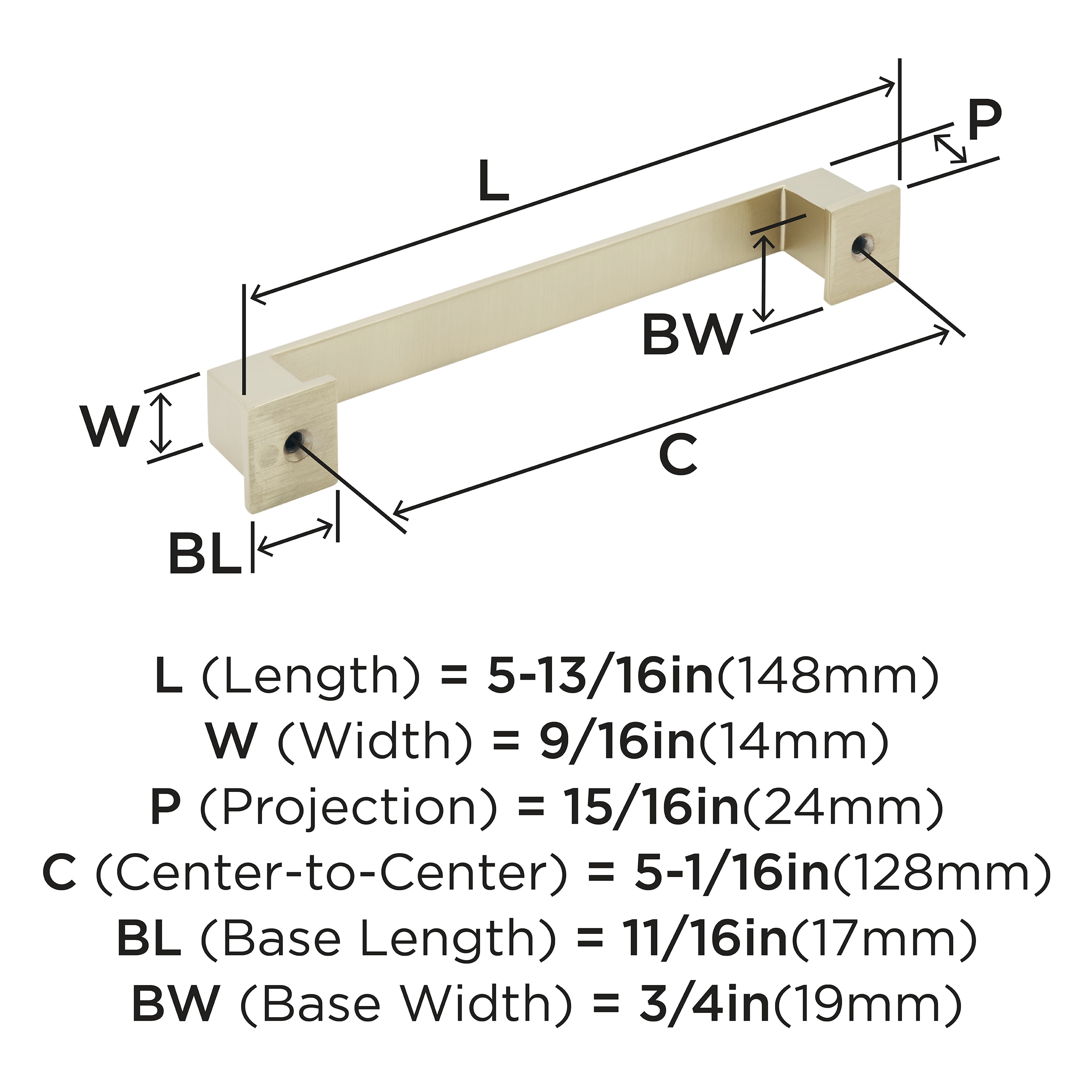 Amerock BP36760BBZ Cabinet-Pulls - View #3