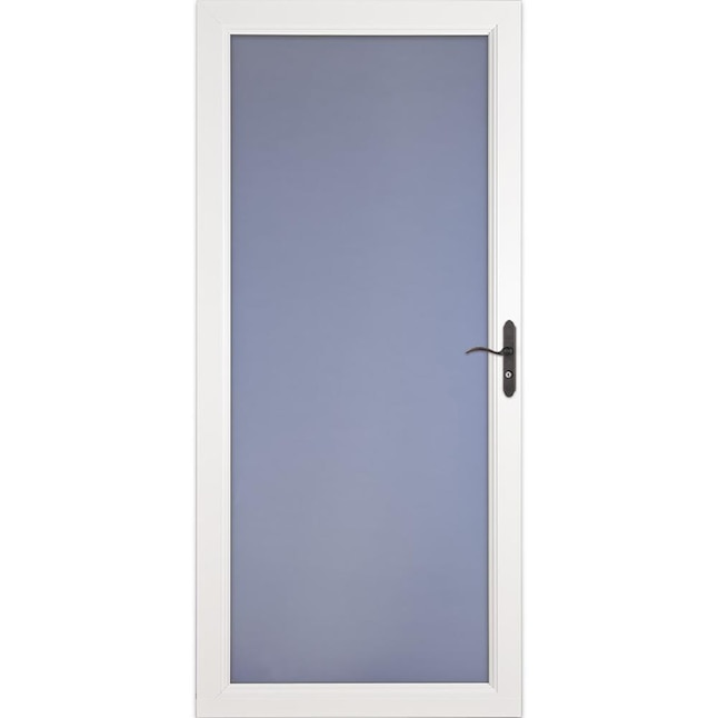 LARSON Signature Premium 36-in x 81-in White Full-View Aluminum Storm Door LARSON Signature Premium 36-in x 81-in White Full-View Aluminum Storm Door