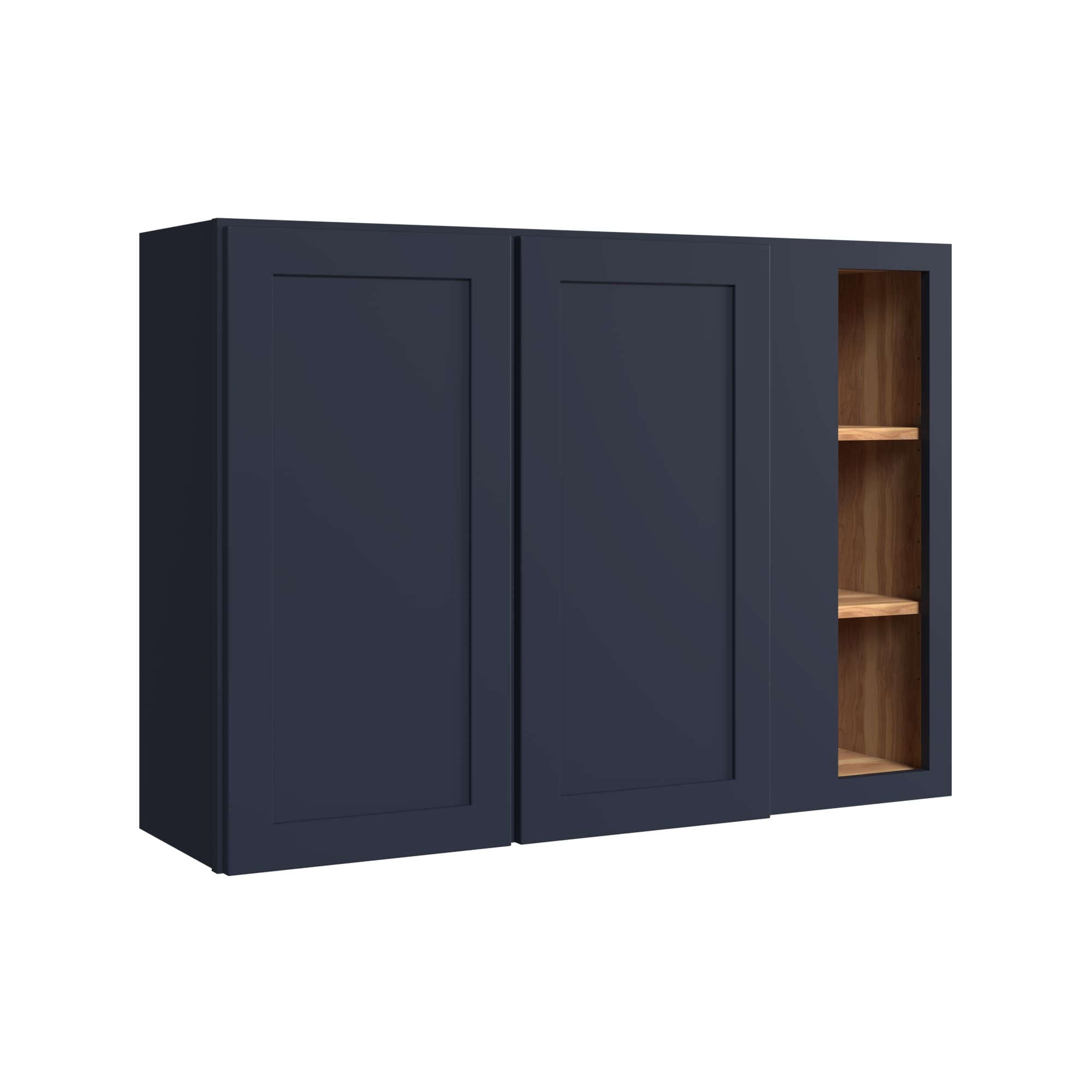 KraftMaid Momentum WBC4530RG77 Deveron 45-in W x 30-in H x 12-in D Midnight Blind Blind Corner wall Fully assembled Plywood Cabinet (Recessed Panel Shaker)