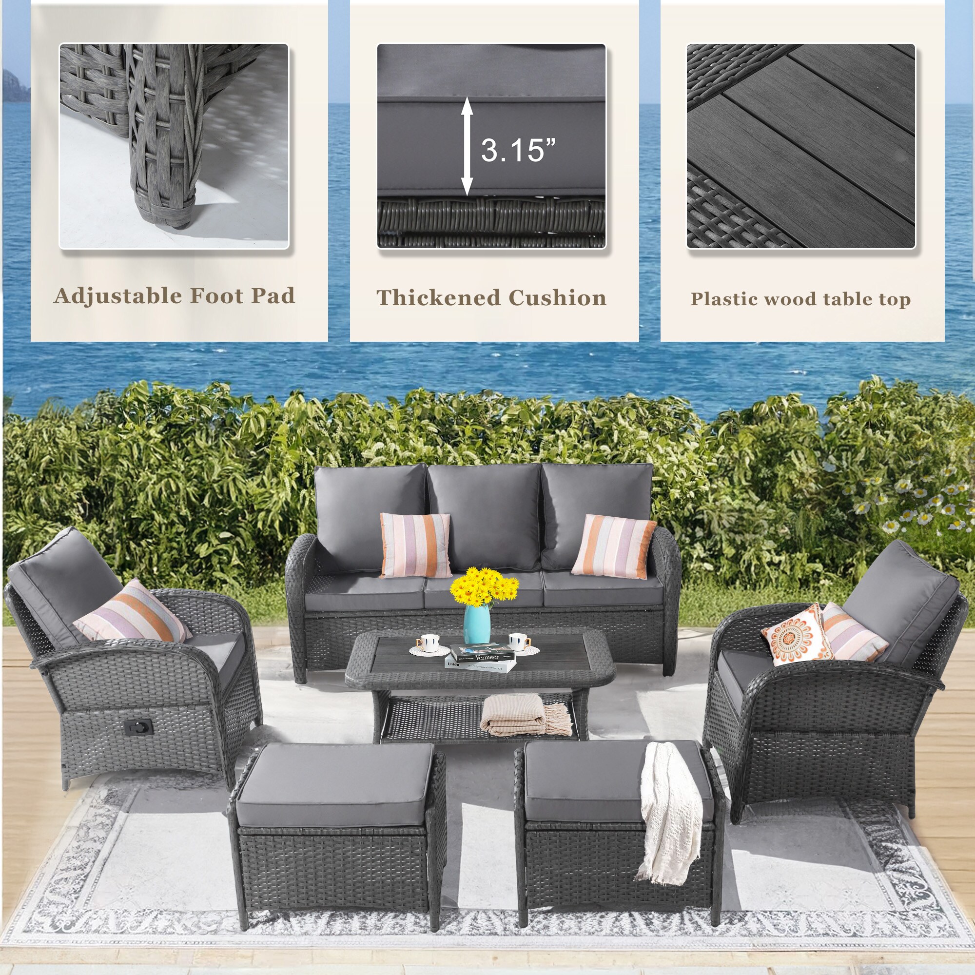 NOBLEMOOD LS-2032GR Patio-Conversation-Sets - View #6