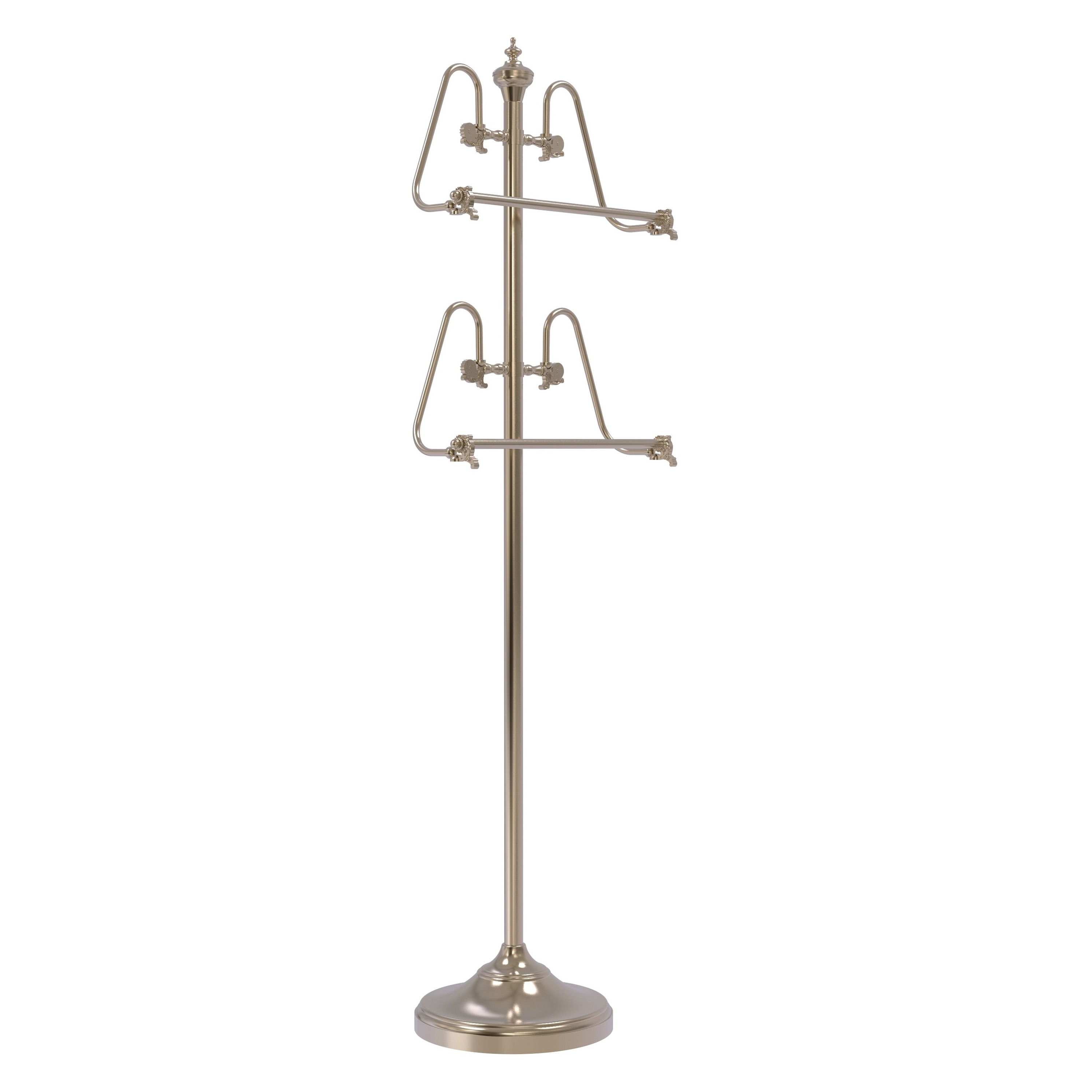 Allied Brass TS-6-PEW Antique Pewter Freestanding Towel Rack 25.5-Inches x 49-Inches x 10.5-Inches