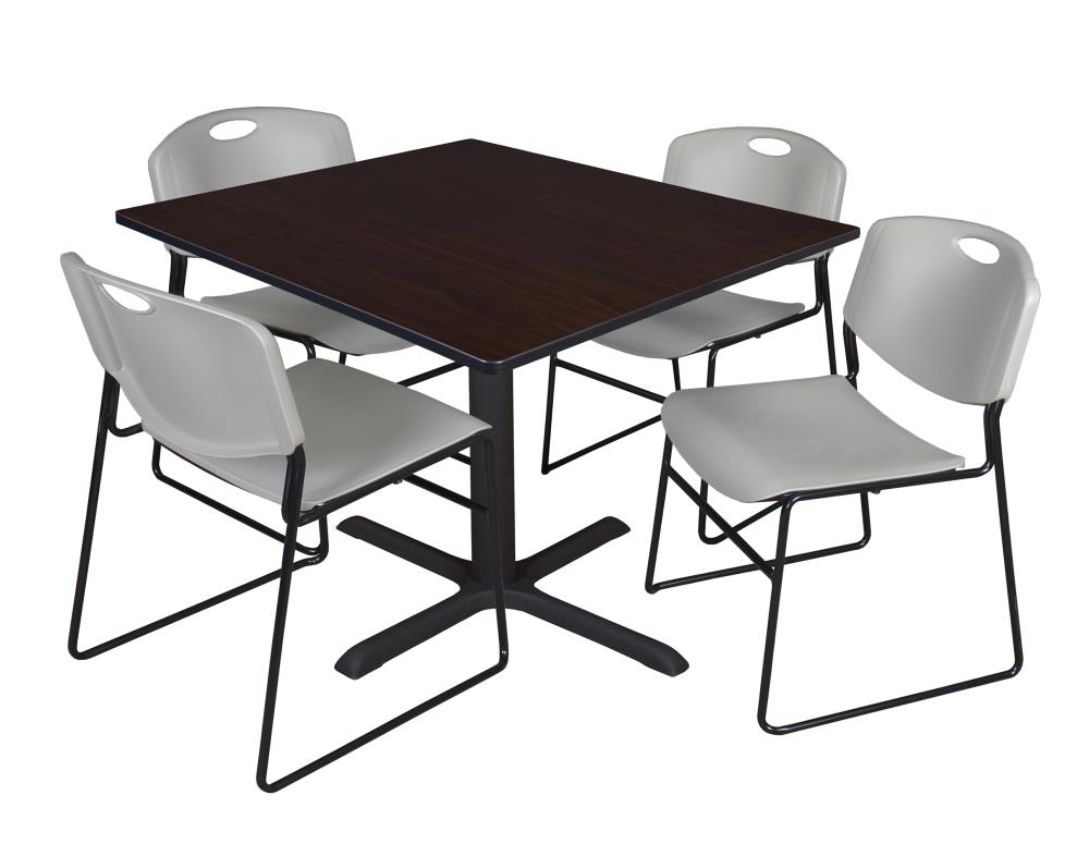 Regency TB4848MW44GY Breakroom Brown 4-Person Training Table (48-in W x 29-in H)