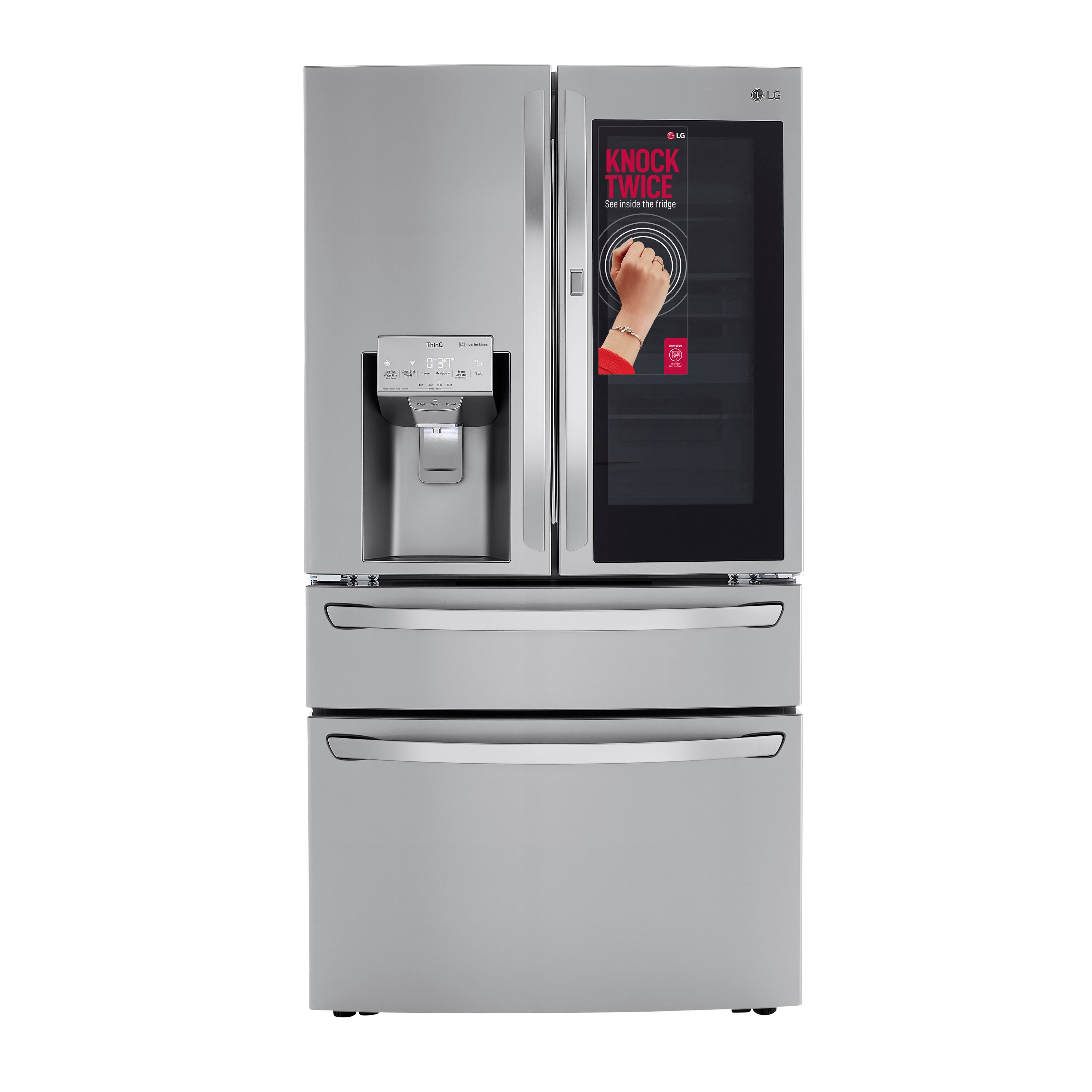 LG Craft Ice Smart Wi-Fi Enabled 22.5-cu ft 4-Door Counter-depth 