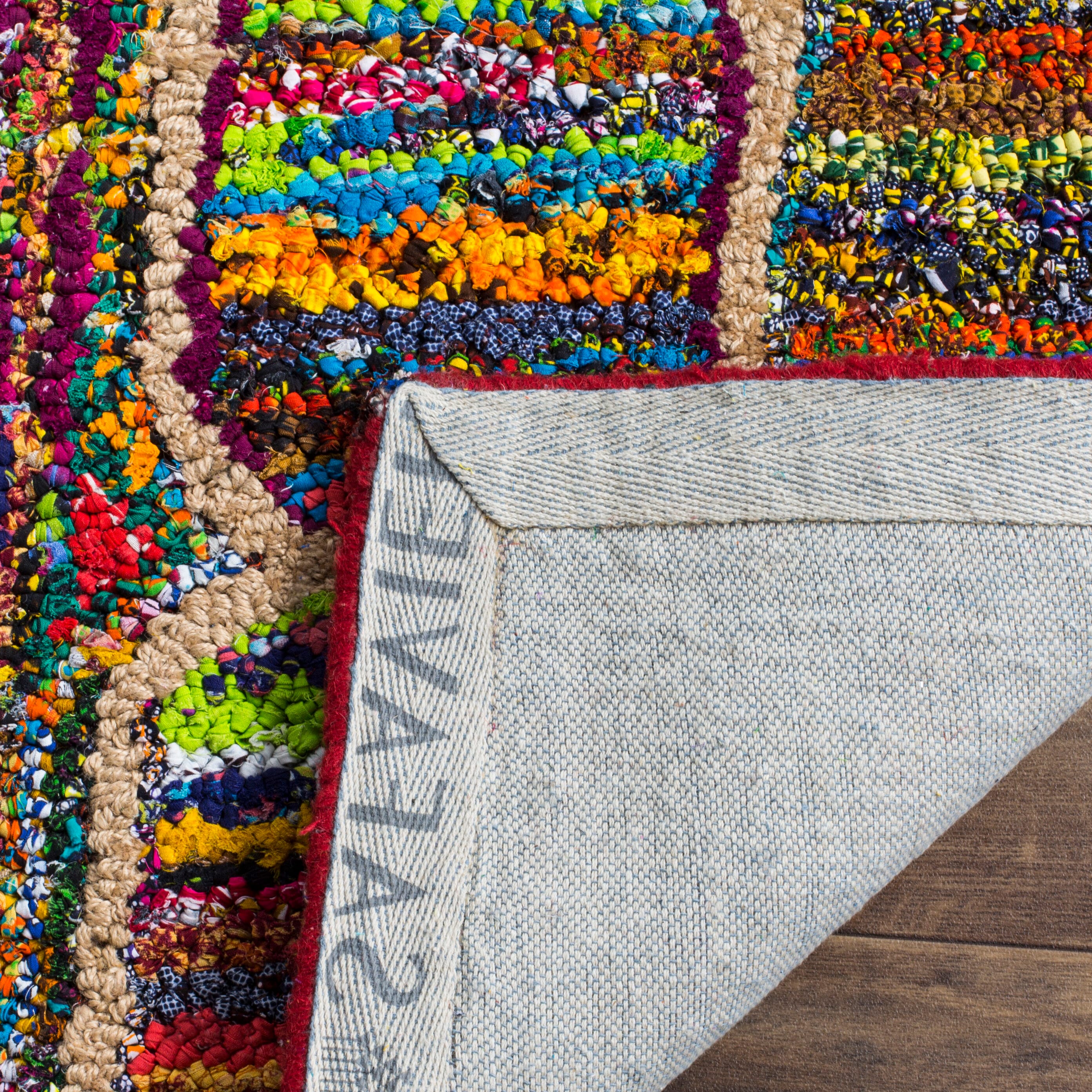 Handmade Multicolor Cotton Kids' Play Area Rug, 8' x 10'
