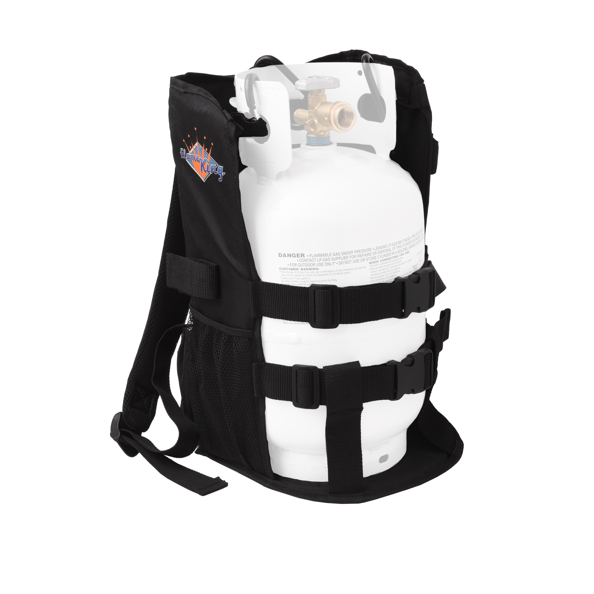 Flame King YSNBKPK Backpack Carrier for 5LB or 10LB Cylinders Polyester/Polyethylene Propane carrier
