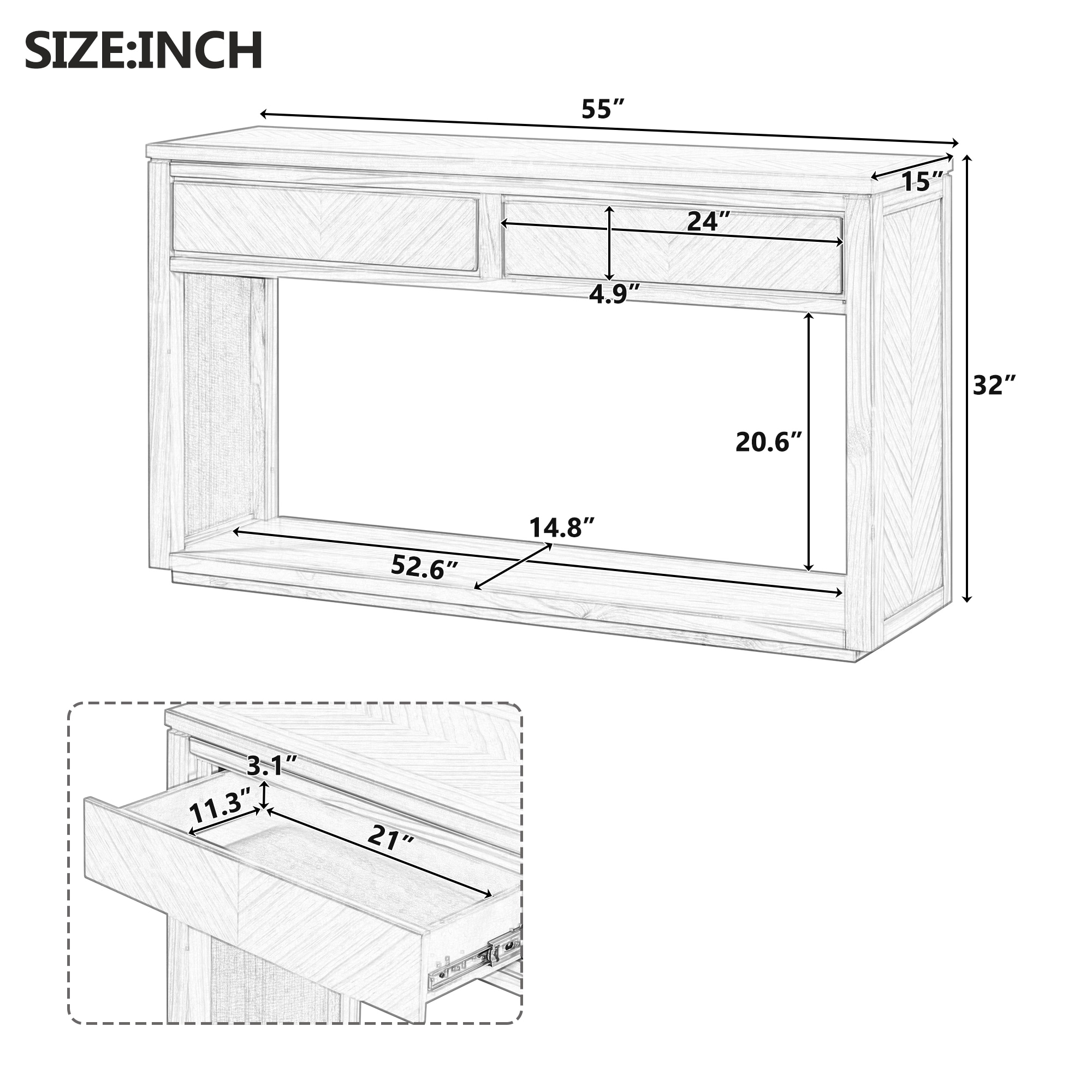 ModernLuxe N715P235096P Console-Sofa-Tables - View #3
