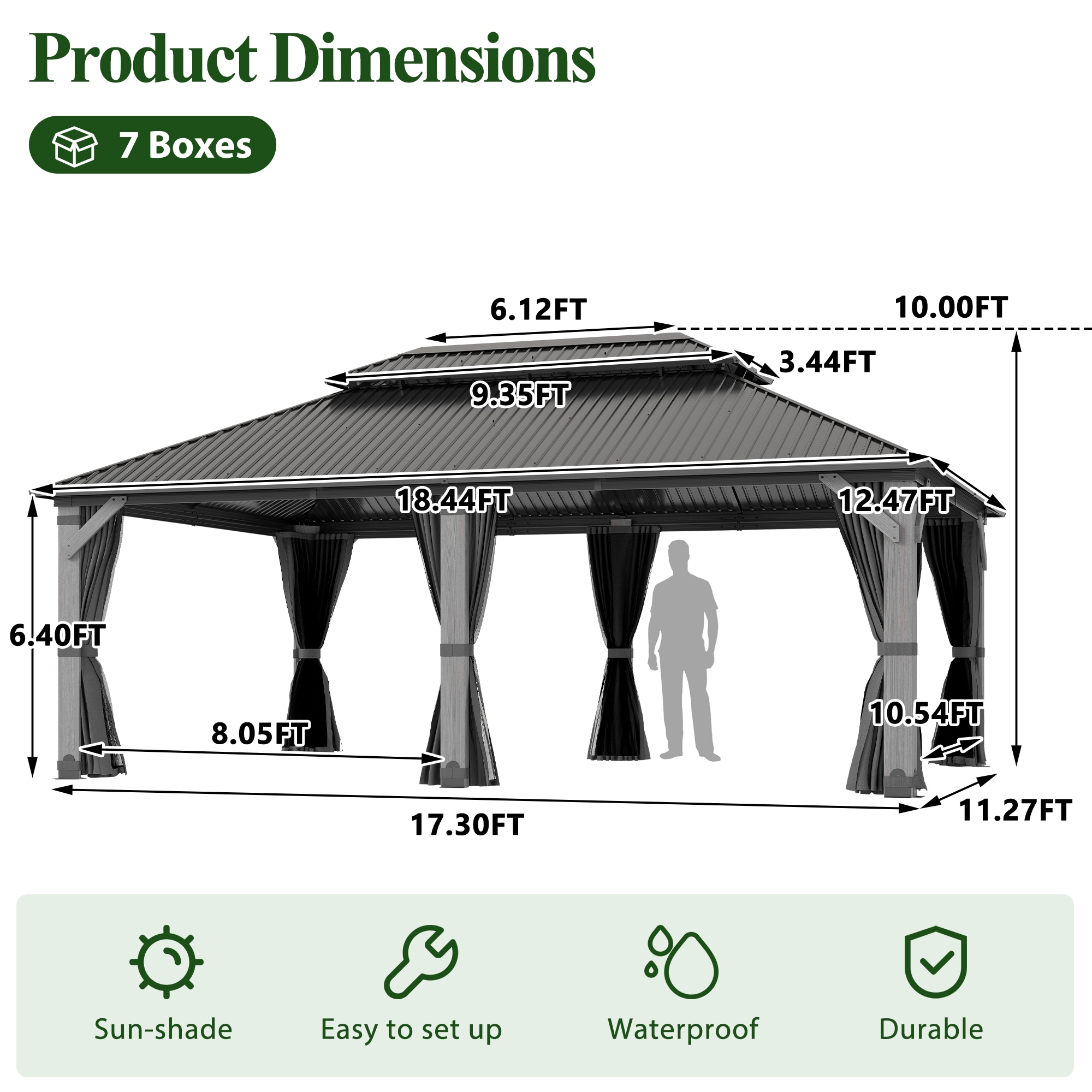 Coveronics LW-SSWG-1220 Wood-Resin-Gazebos - View #2