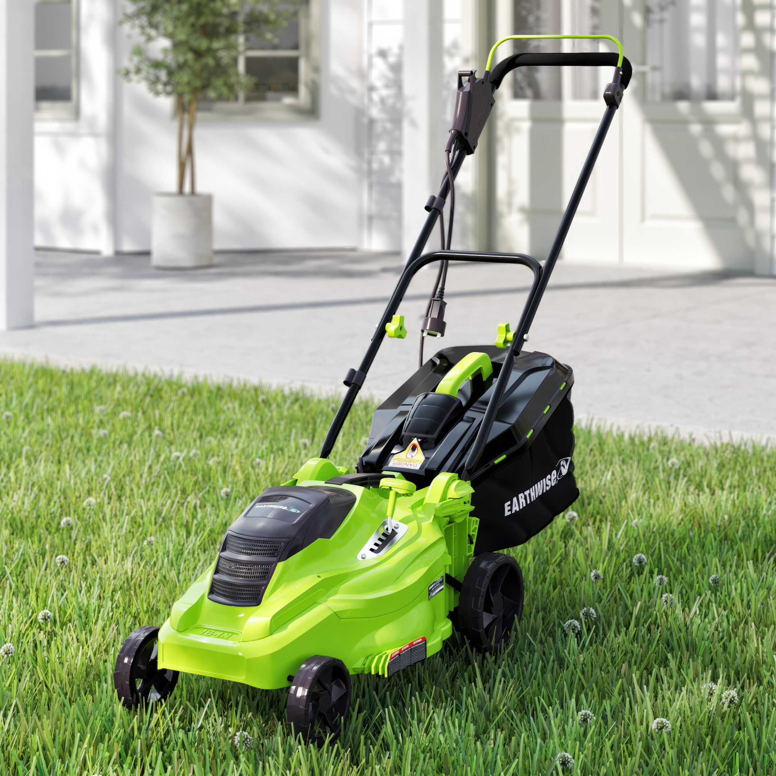 Earthwise 16-Inch Corded Electric Push Lawn Mower, 11-Amp Motor, 5 ...