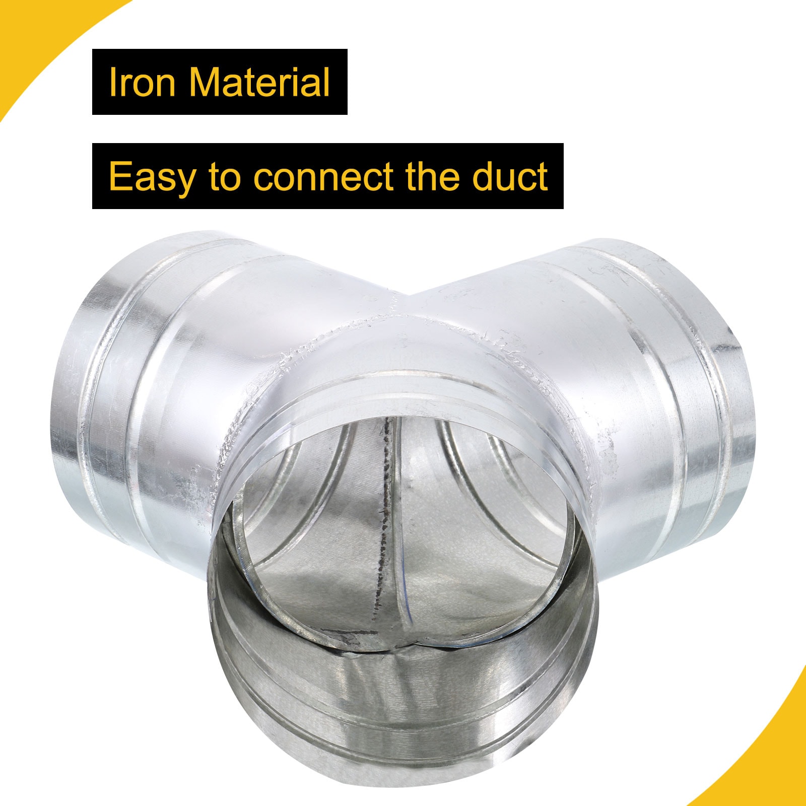 Unique Bargains 6 Inch 3 Way Duct Splitter Y Shaped Duct Hose Connector ...