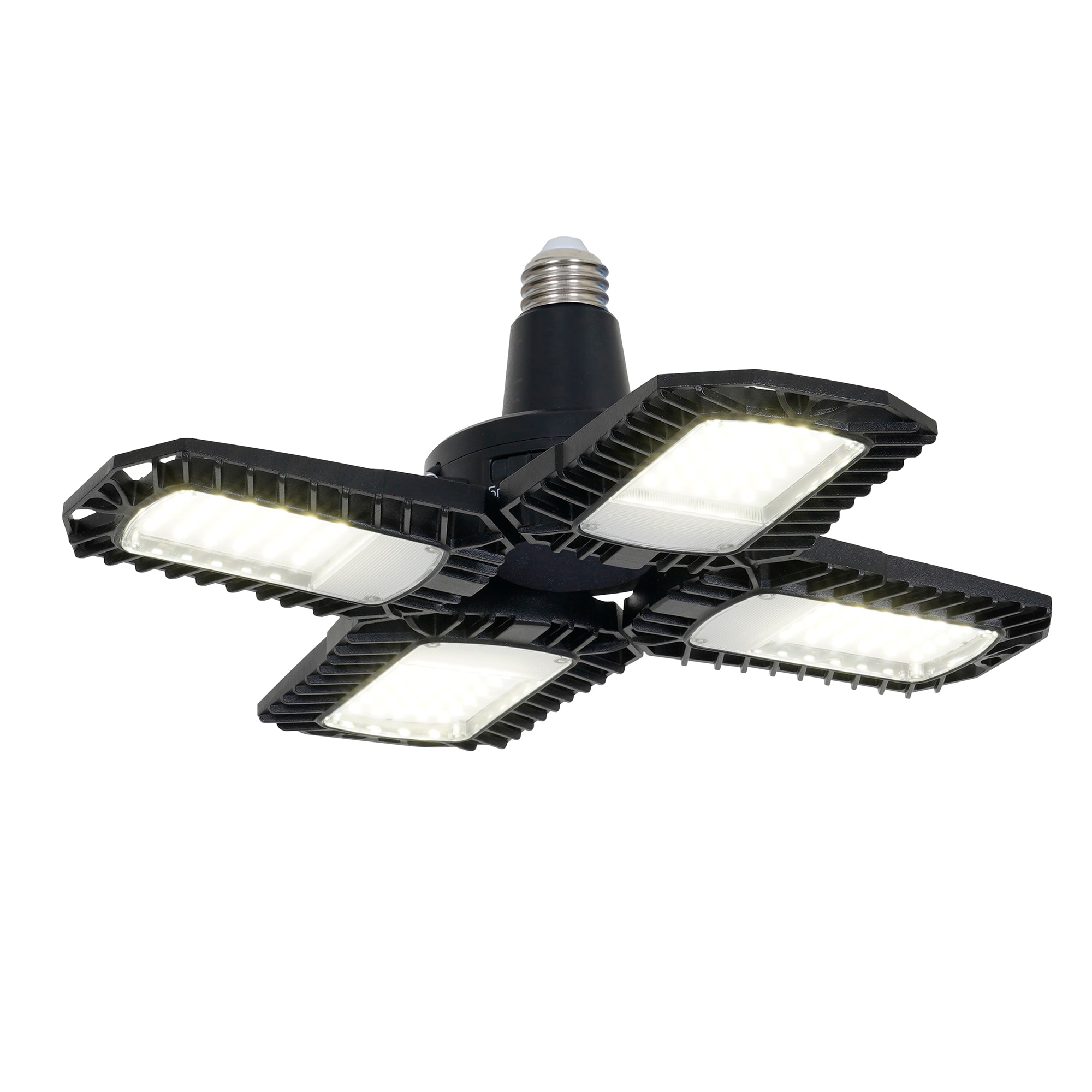 Utilitech 1-ft 12000-Lumen Black 4-Light LED Diffuser Shop Light