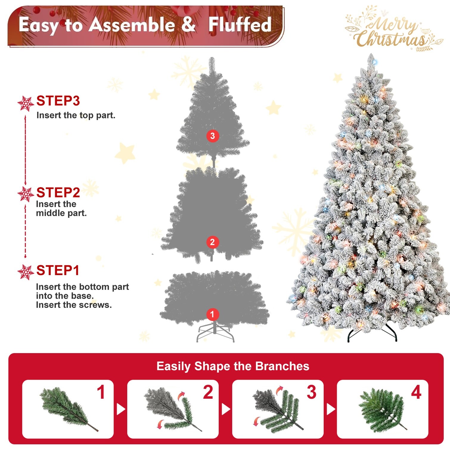 BBabe YONNQ23GBHD5 Artificial-Christmas-Trees - View #5