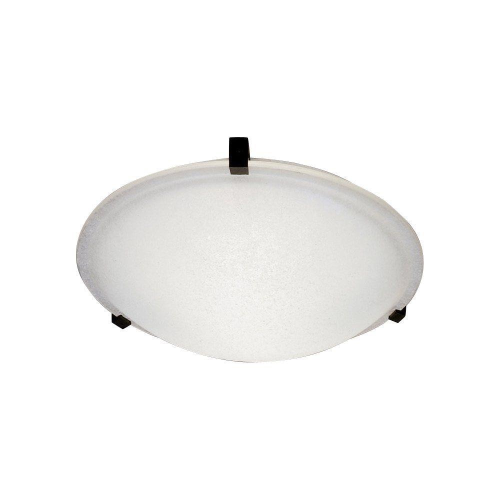 PLC Lighting 3475 BK 1-Light 20-in Black Halogen Flush Mount Light