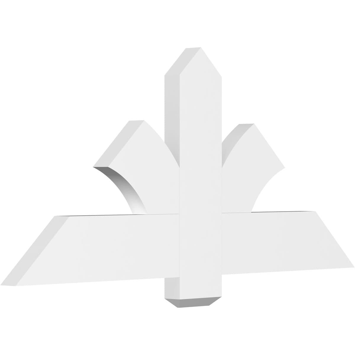Ekena Millwork GBP048X22X0206RED00 Redmond White PVC Gable bracket