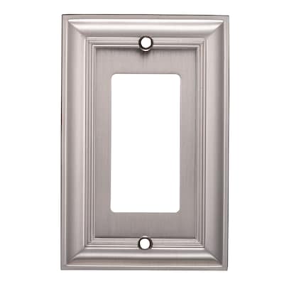 Allen Roth Cosgrove 1 Gang Decorator Wall Plate Satin Nickel In The Plates Department At Com - Elumina Wall Plates Satin Nickel