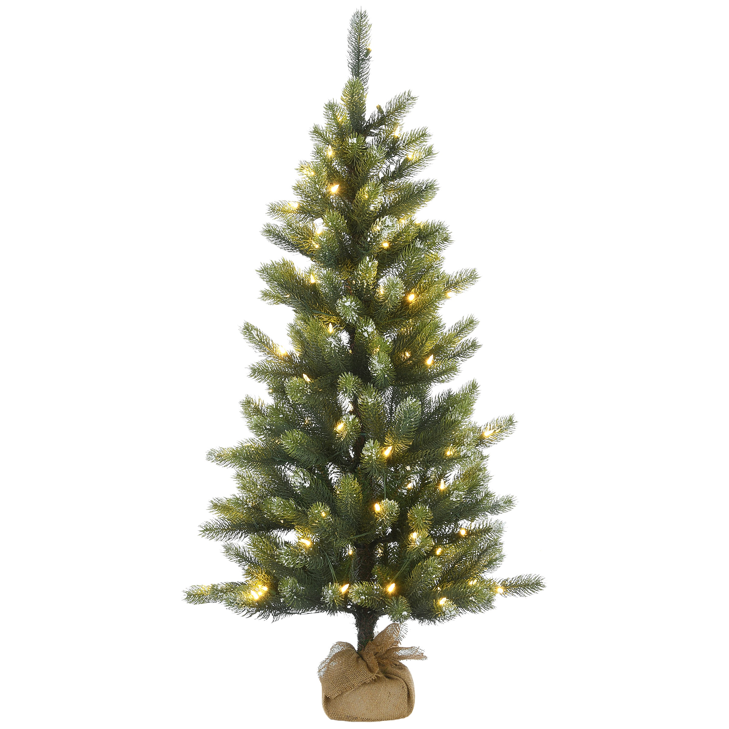 National Tree Company TYP64-306L-45 Trinity Spruce 4.5-ft Pre-lit Artificial Christmas Tree with White LED Lights